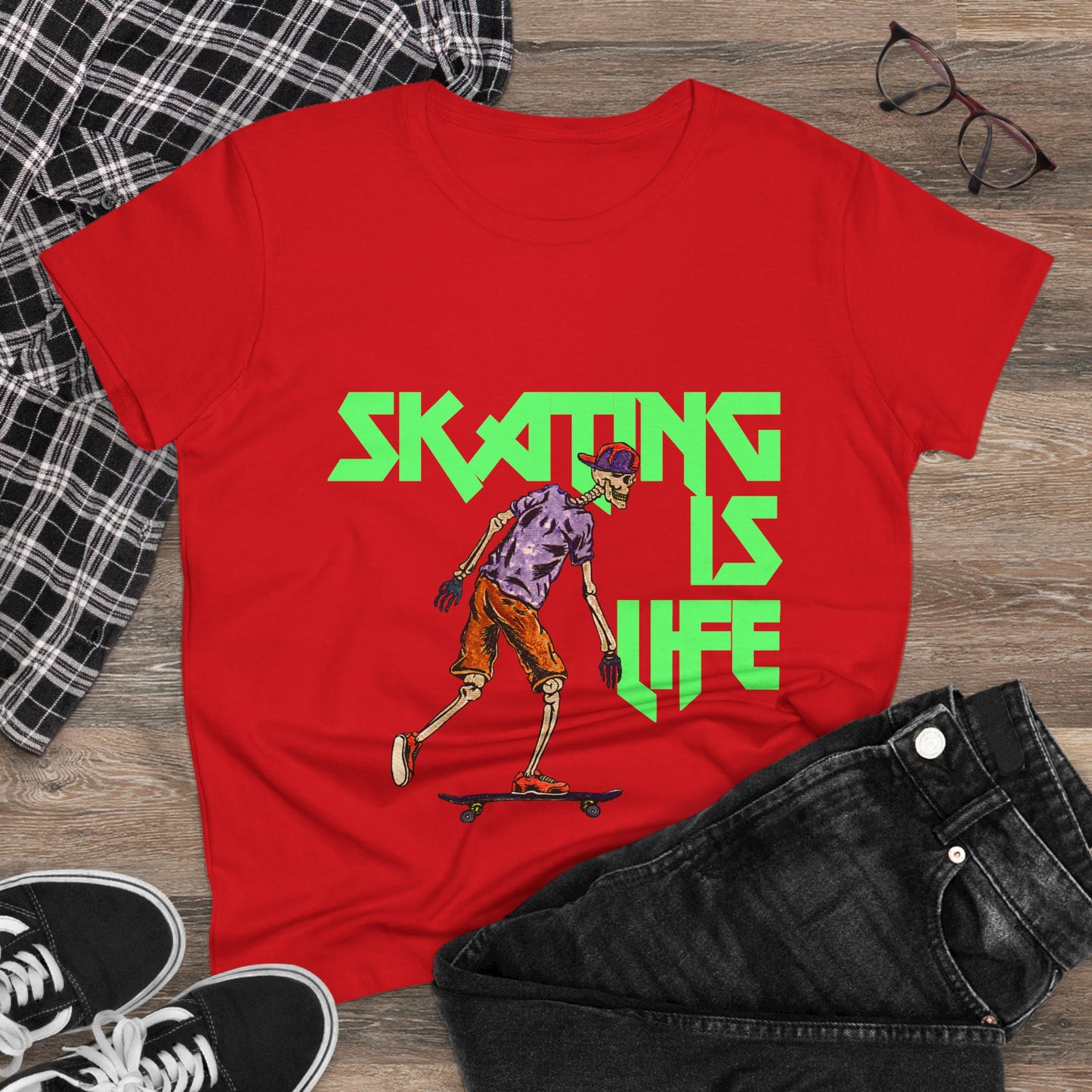 Skating is Life Women's Midweight Cotton Tee