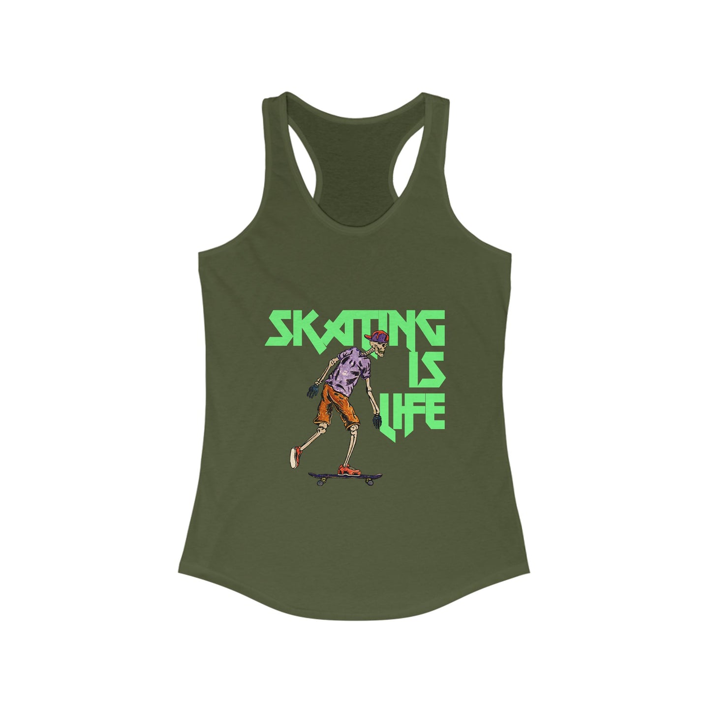 Skating is Life Women's Ideal Racerback Tank