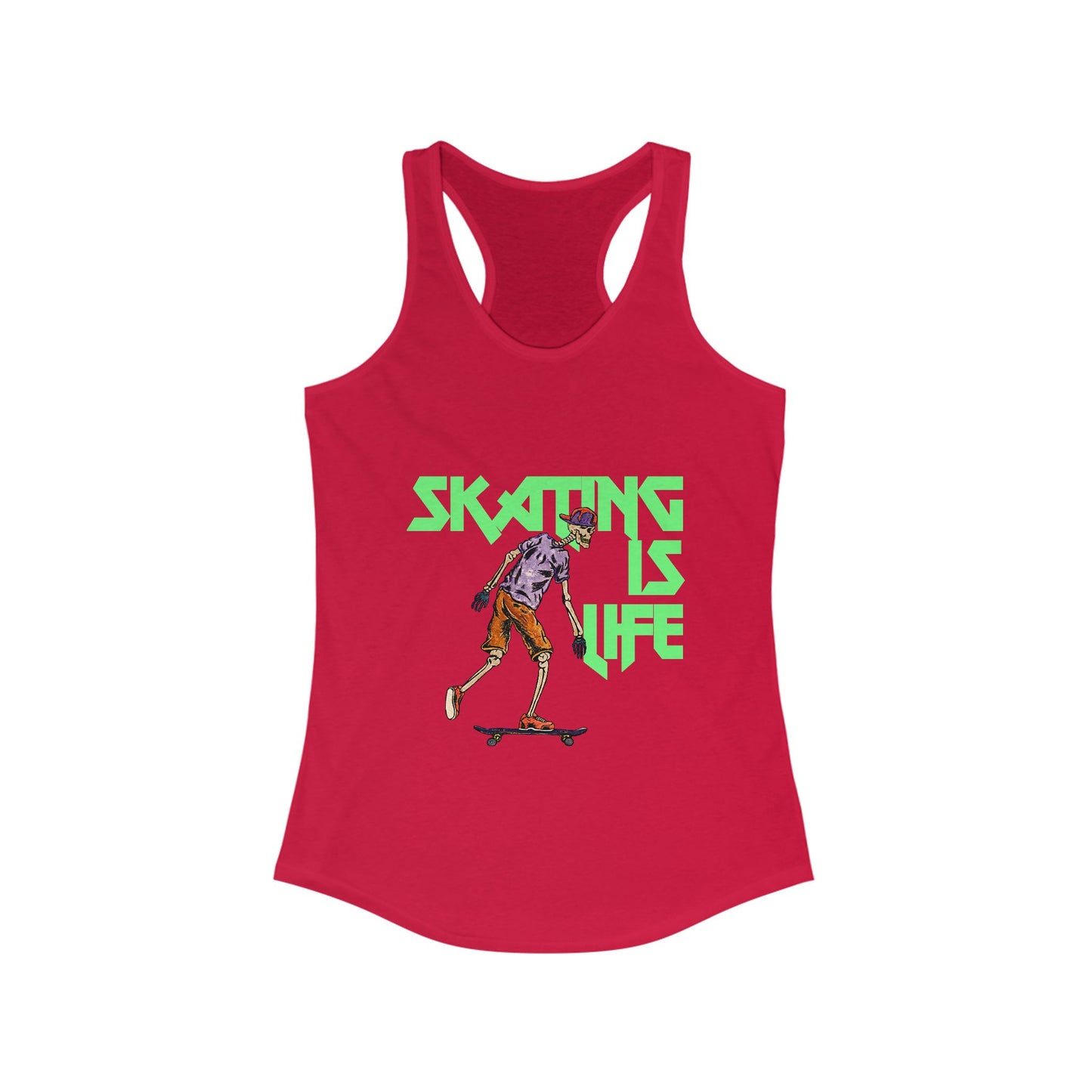 Skating is Life Women's Ideal Racerback Tank