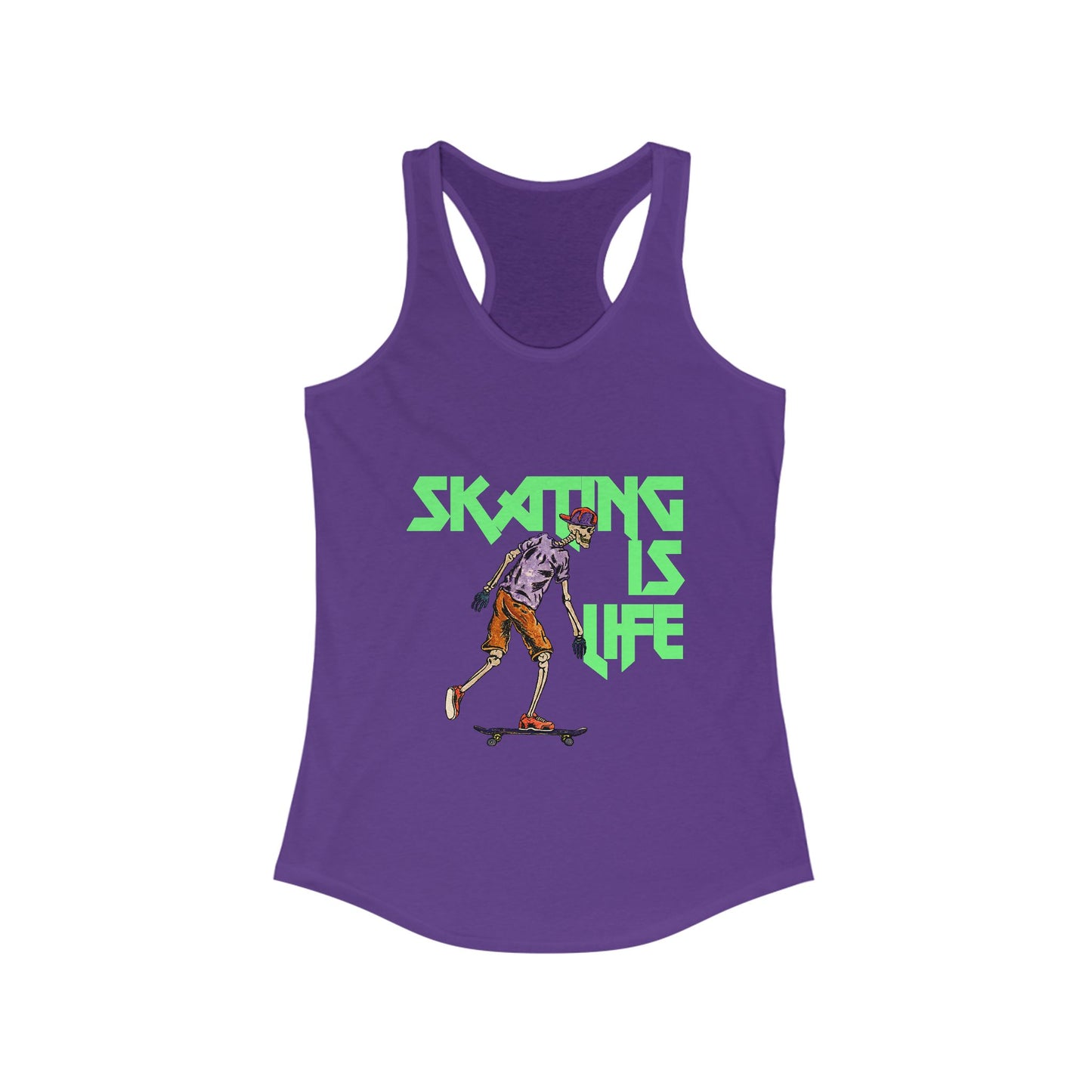 Skating is Life Women's Ideal Racerback Tank