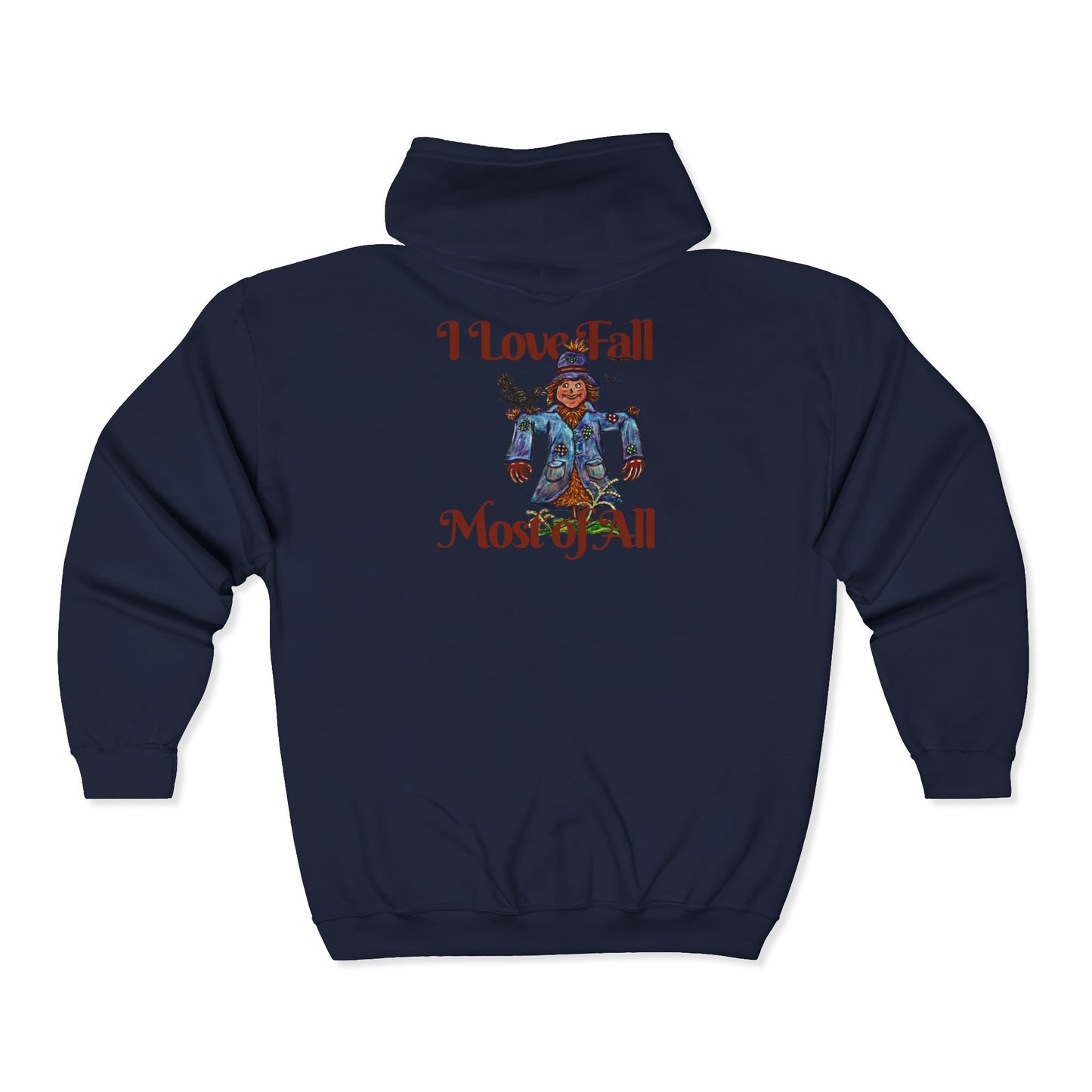 I Love Fall Most of All Unisex Heavy Blend™ Full Zip Hooded Sweatshirt