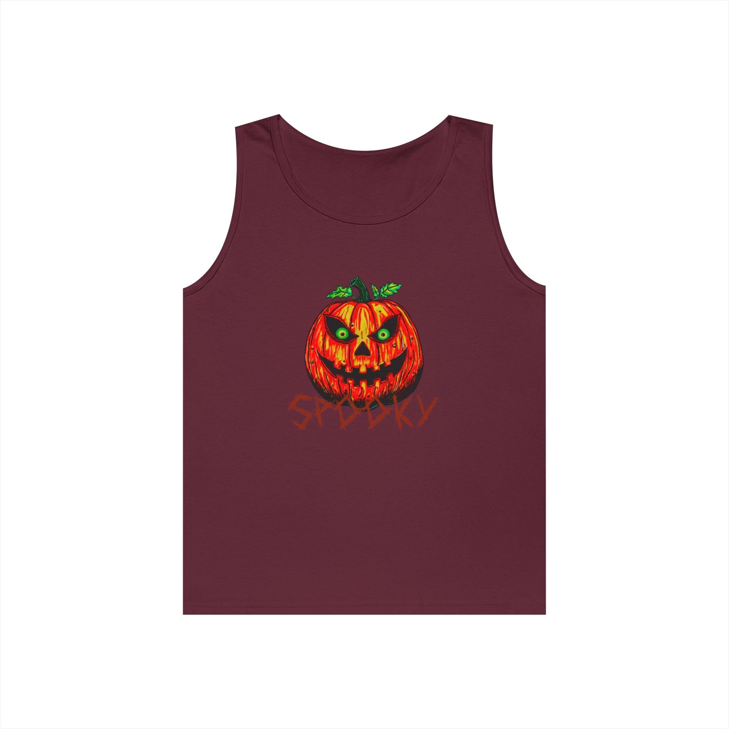 Spooky Jack-o-Lantern Unisex Heavy Cotton Tank Top