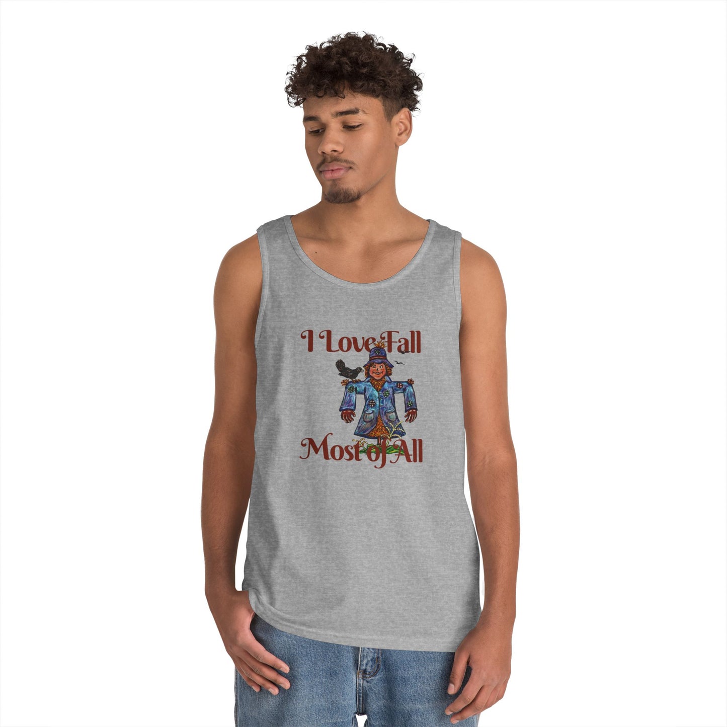 I Love Fall Most of All Unisex Heavy Cotton Tank Top