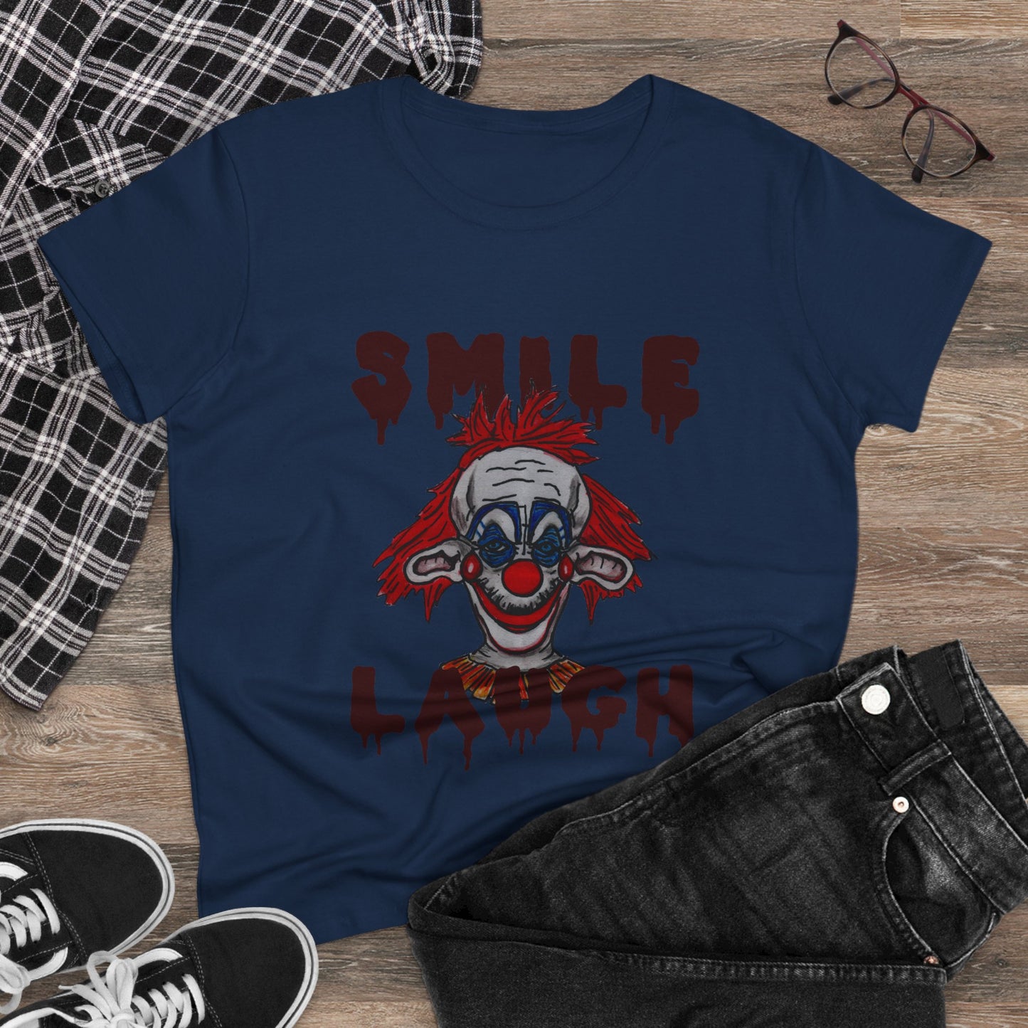 Smile, Laugh Women's Midweight Cotton Tee