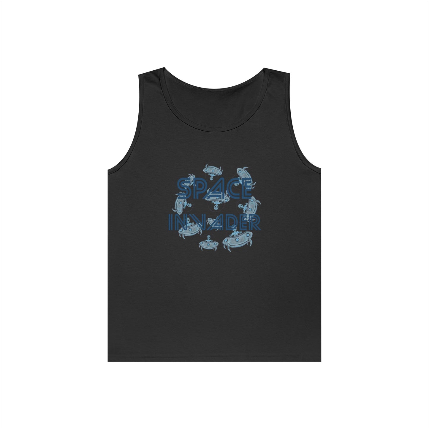 Space Invader Unisex Heavy Cotton Tank Top