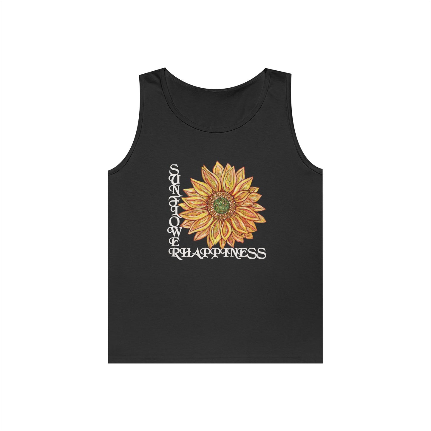 Sunflowers and Happiness Unisex Heavy Cotton Tank Top
