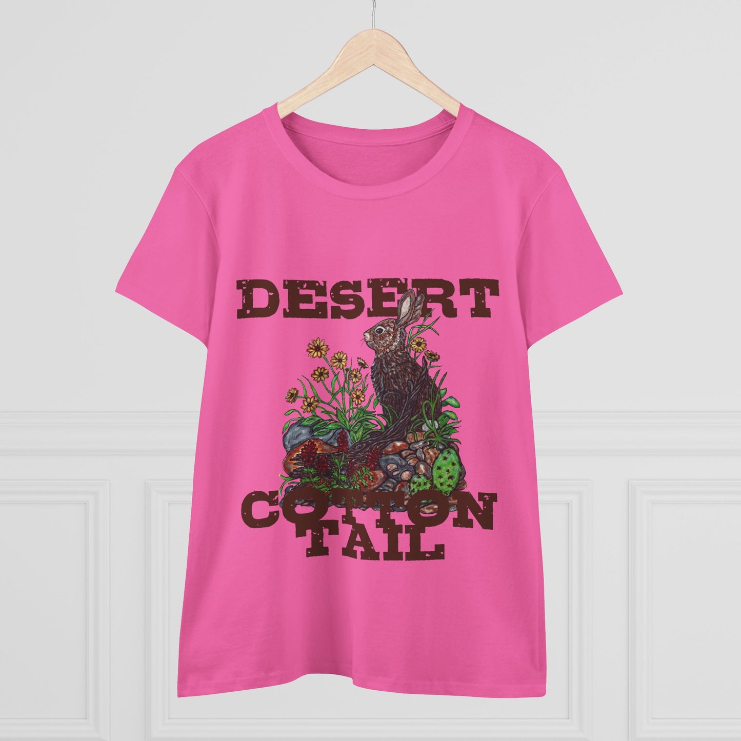 Desert Cottontail Women's Midweight Cotton Tee