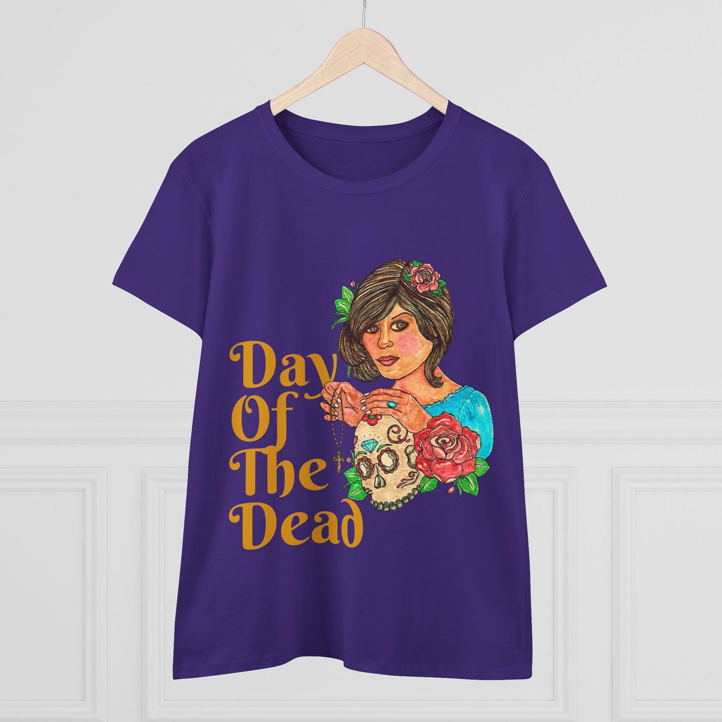 Day of the Dead Women's Midweight Cotton Tee