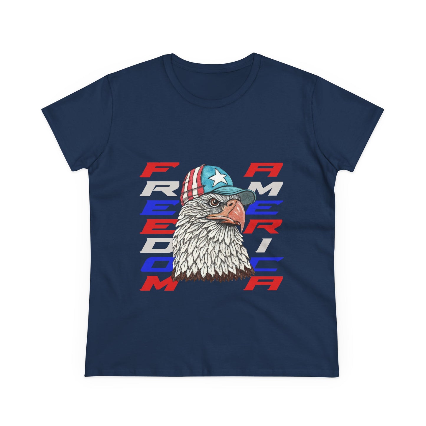 Freedom America Women's Midweight Cotton Tee
