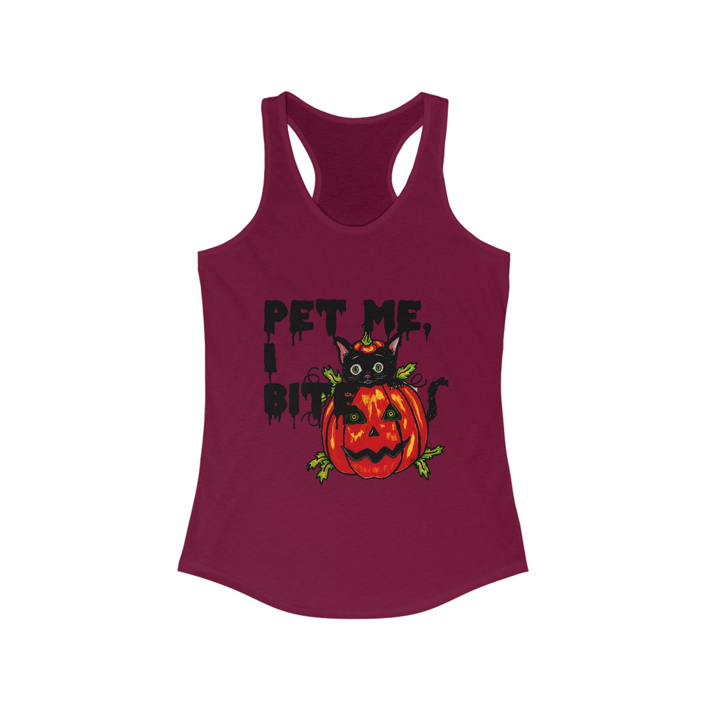 Pet me Women's Ideal Racerback Tank