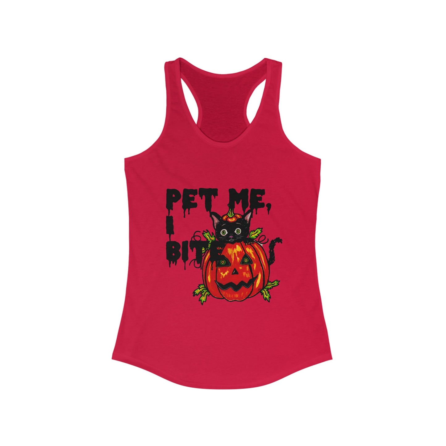 Pet me Women's Ideal Racerback Tank
