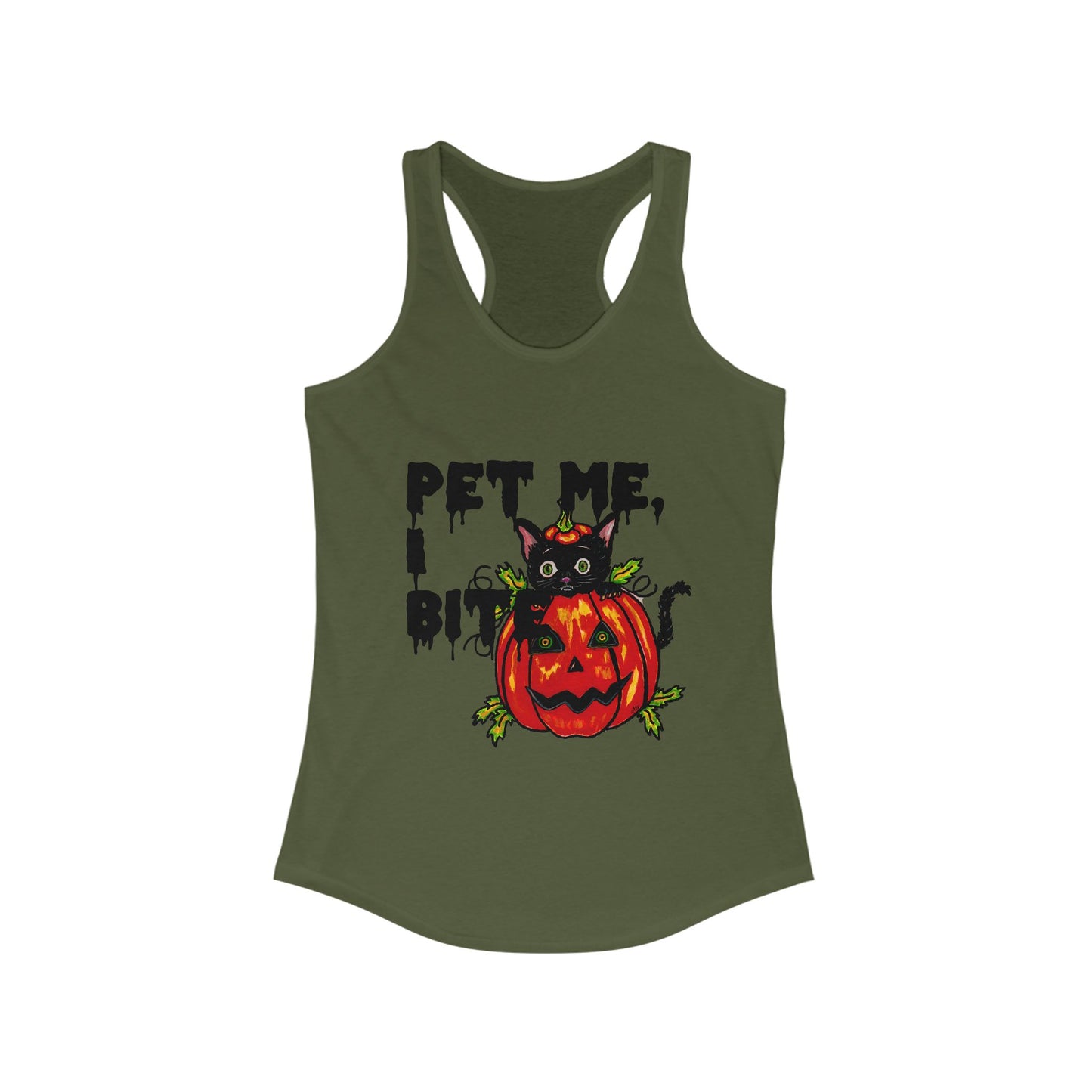Pet me Women's Ideal Racerback Tank