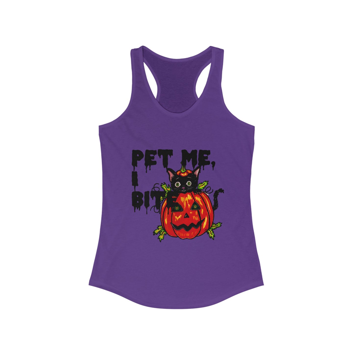 Pet me Women's Ideal Racerback Tank