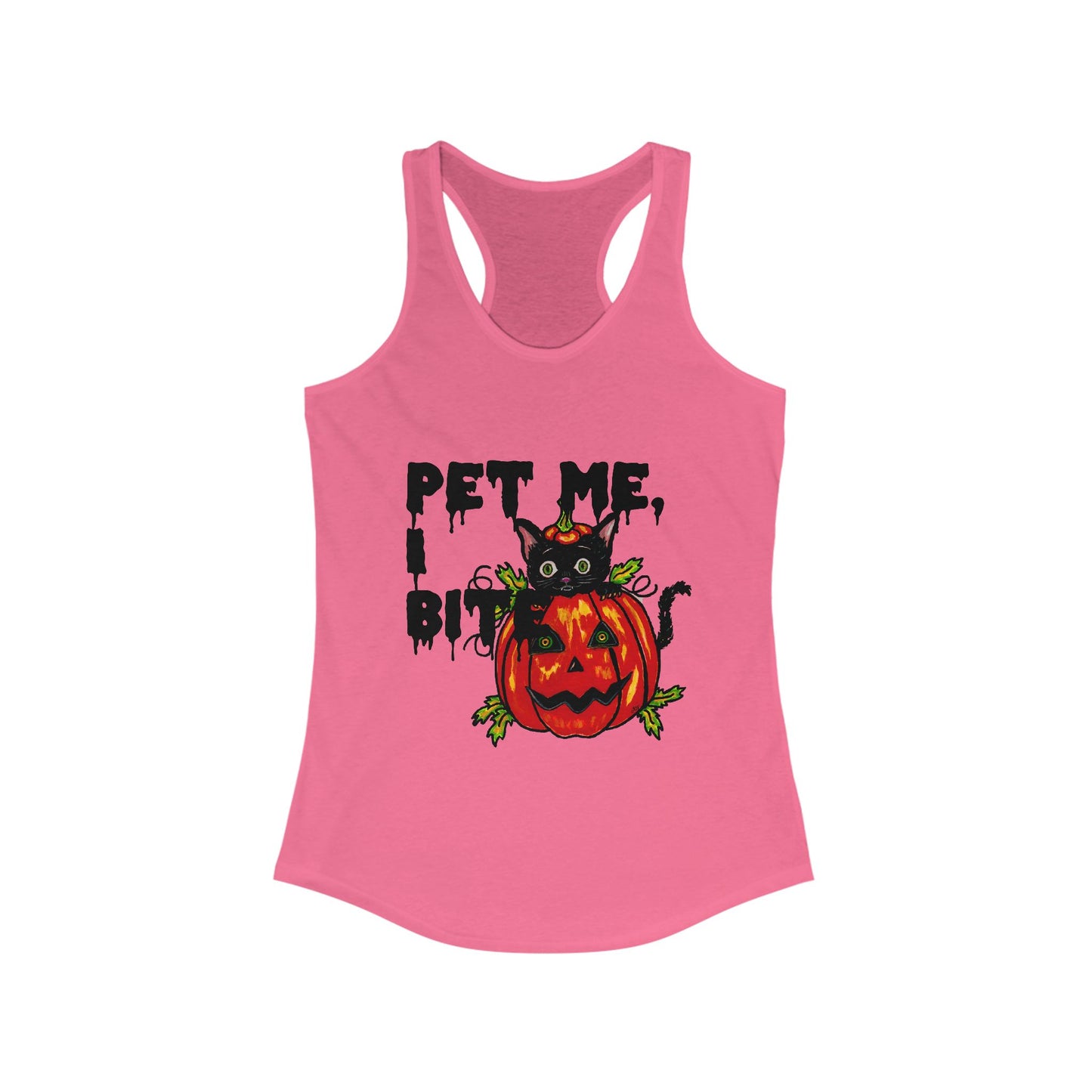 Pet me Women's Ideal Racerback Tank
