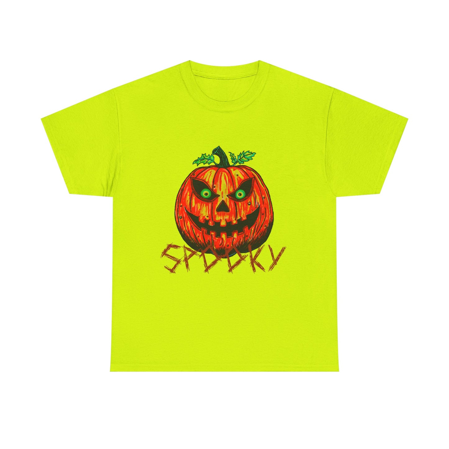Spooky Jack-o-Lantern Unisex Heavy Cotton Tee