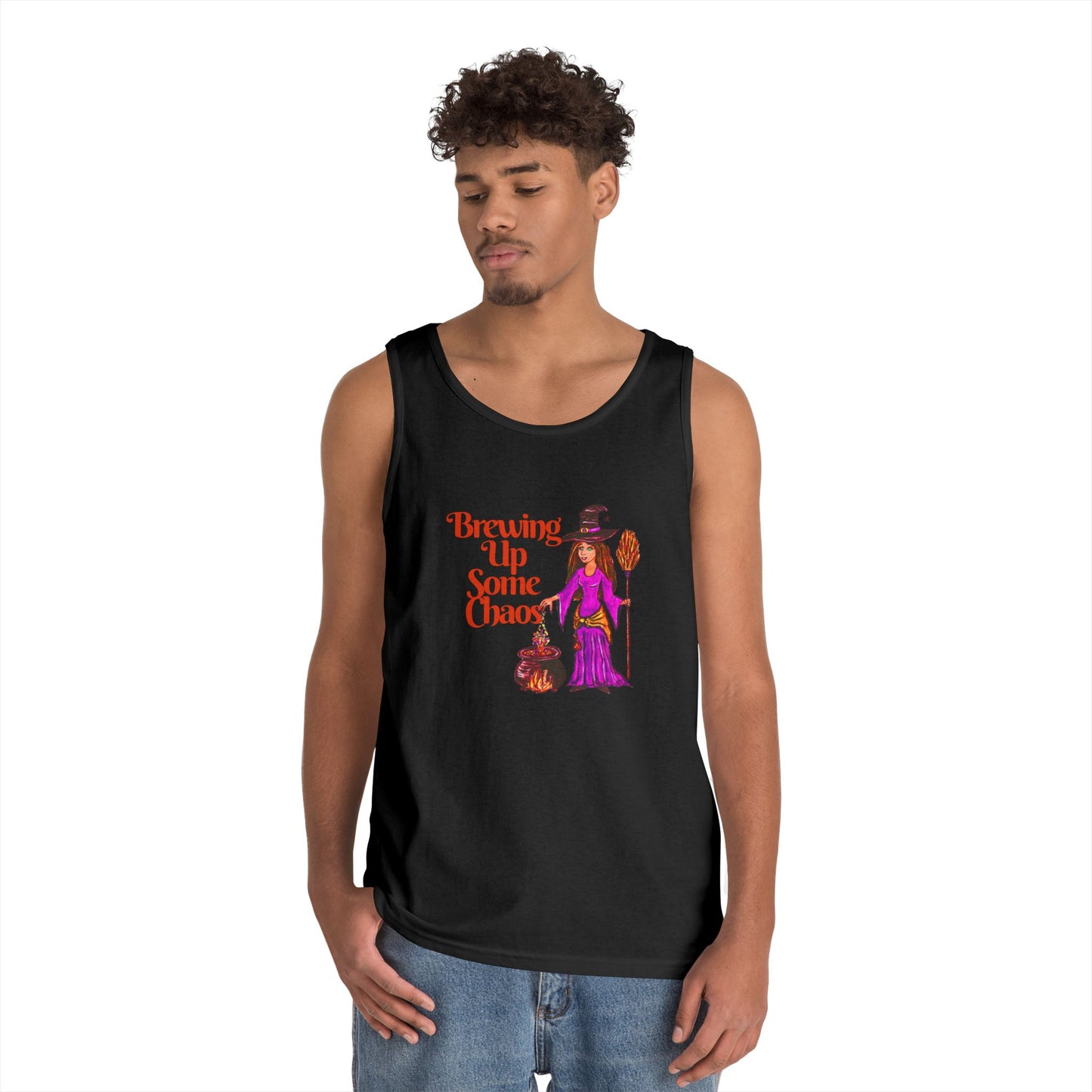 Brewing Up Some Chaos Unisex Heavy Cotton Tank Top