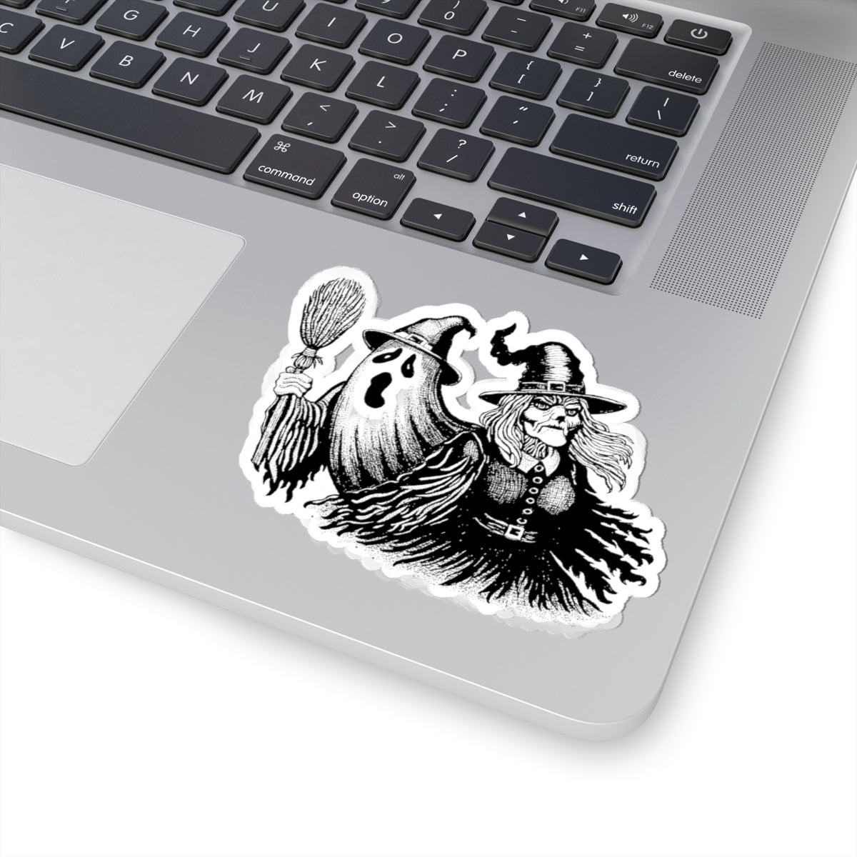Witch and Ghost Kiss-Cut Stickers
