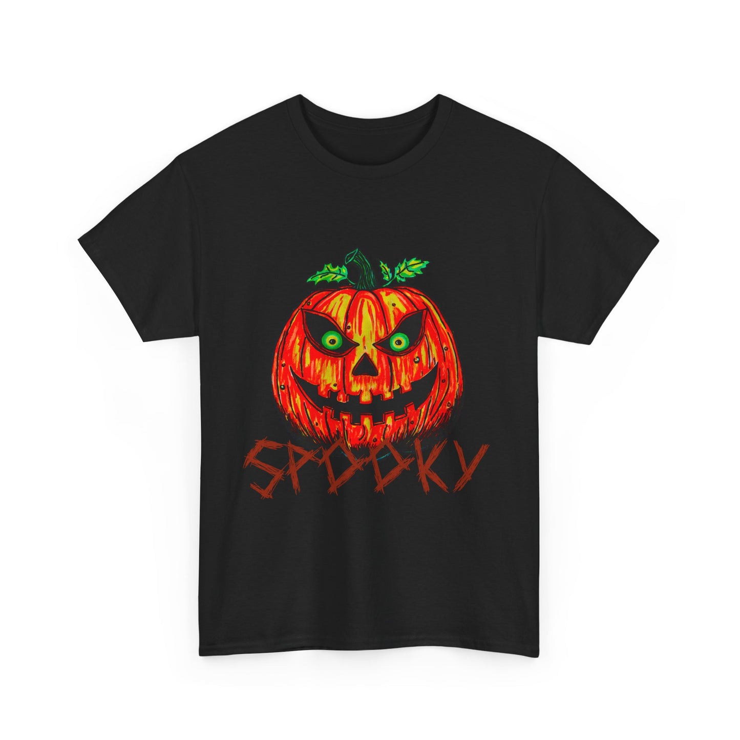 Spooky Jack-o-Lantern Unisex Heavy Cotton Tee