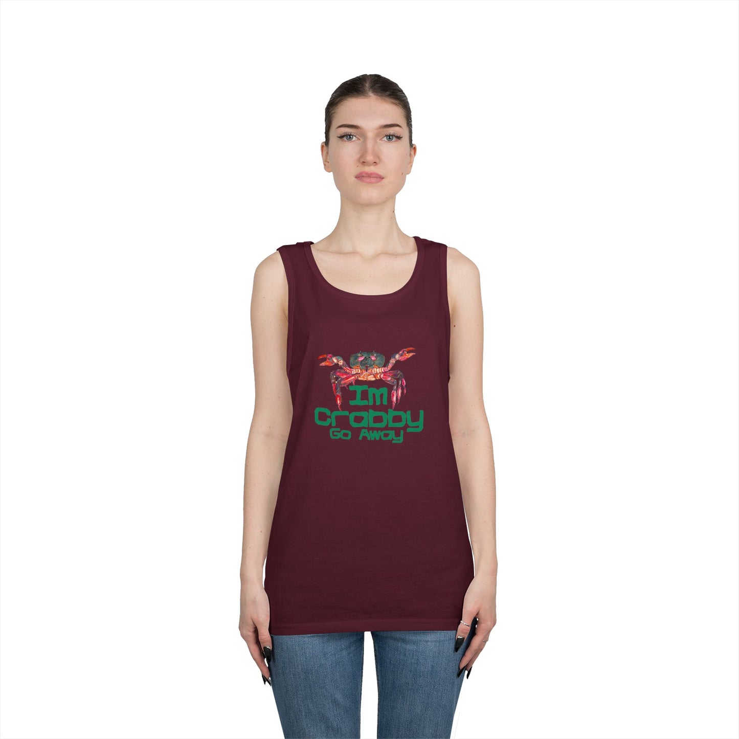 I'm Crabby Go Away Unisex Heavy Cotton Tank Top