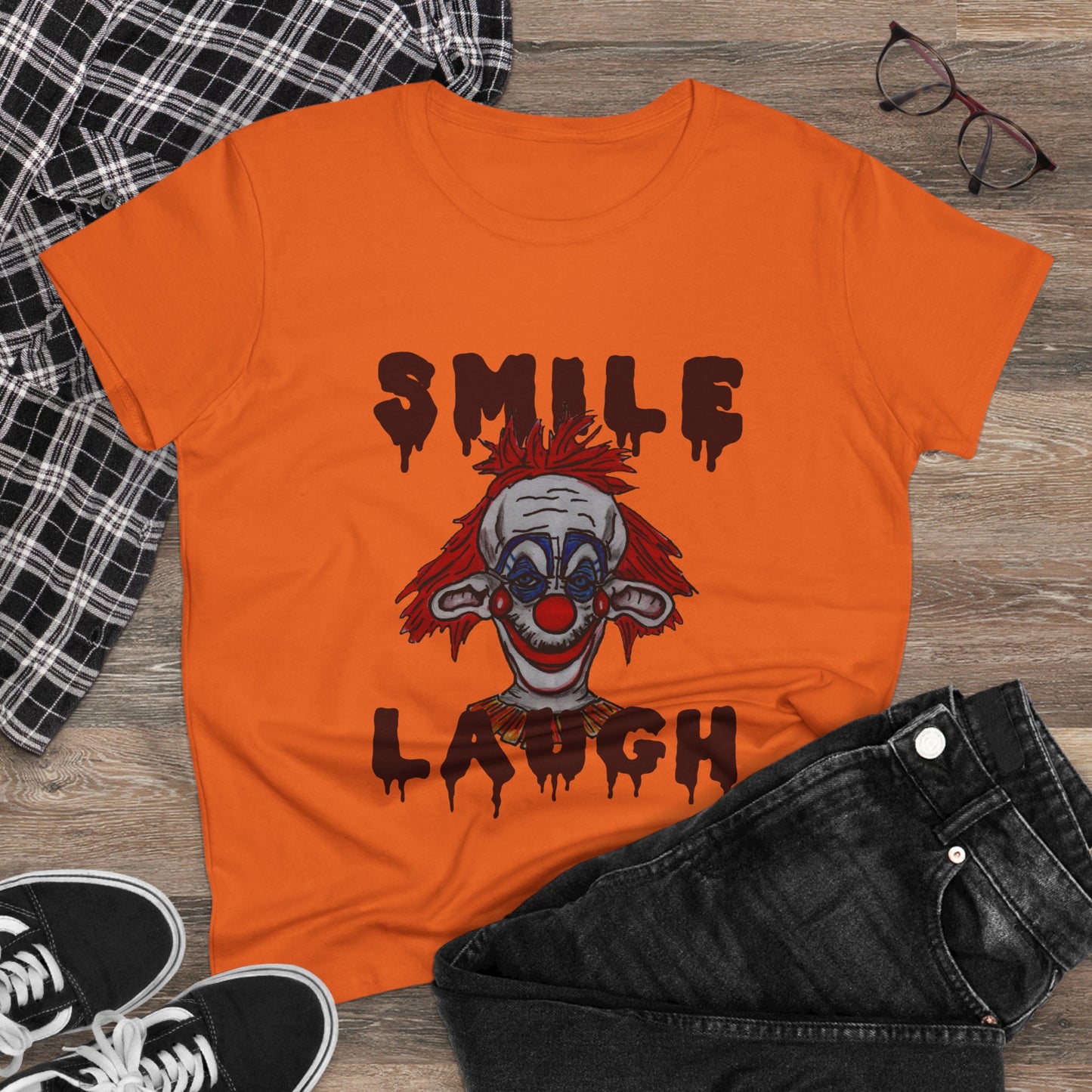 Smile, Laugh Women's Midweight Cotton Tee