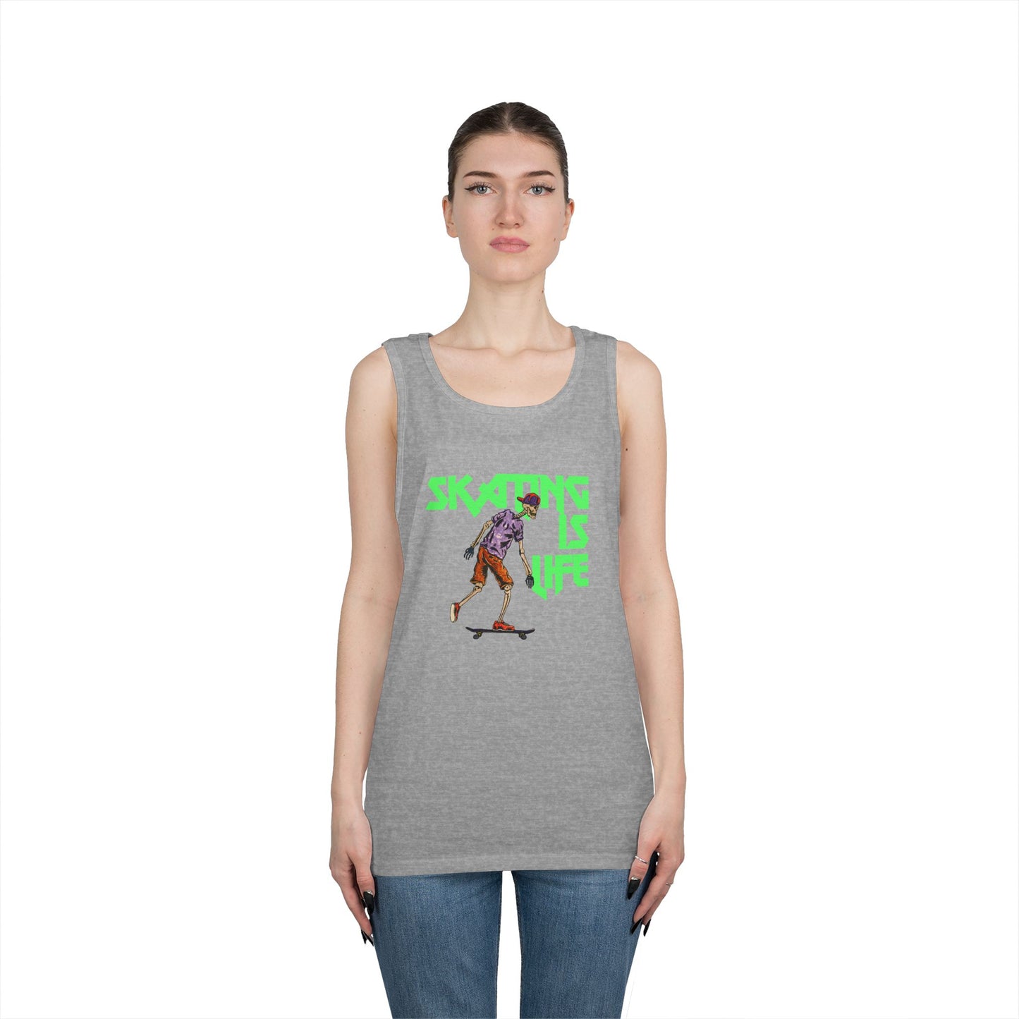 Skating is Life Unisex Heavy Cotton Tank Top