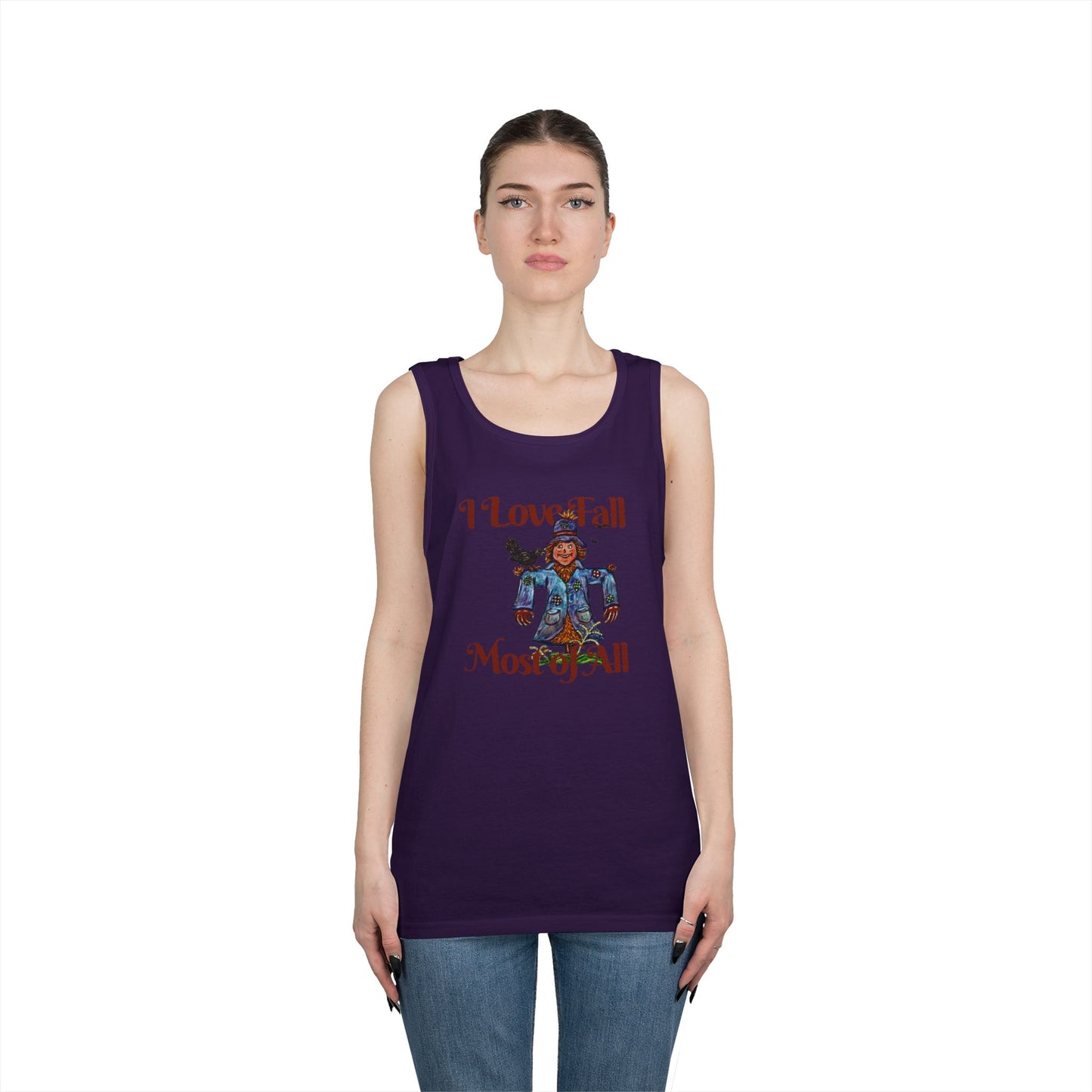 I Love Fall Most of All Unisex Heavy Cotton Tank Top
