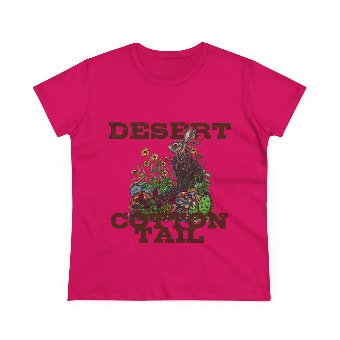 Desert Cottontail Women's Midweight Cotton Tee