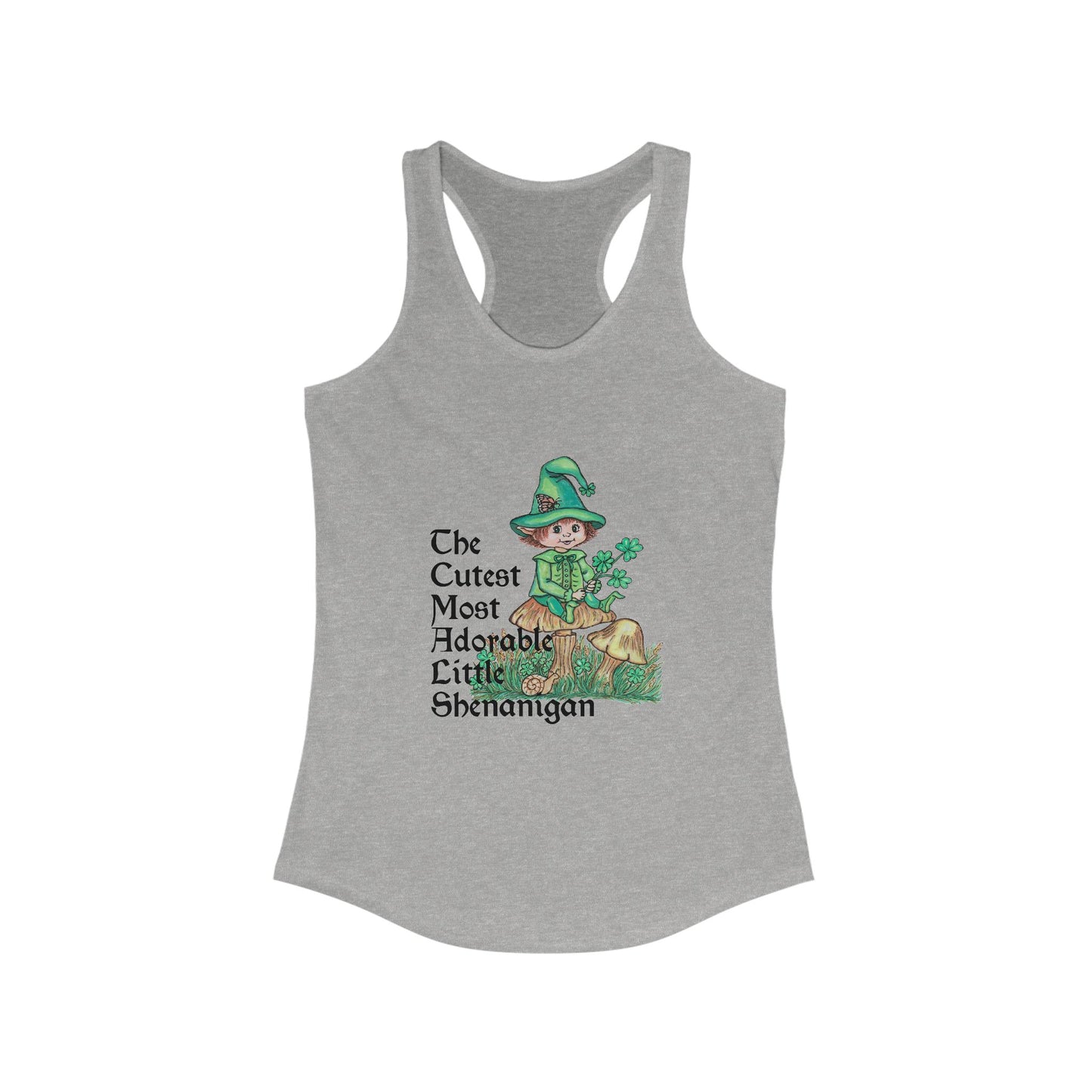 Cutest Little Leprechaun Women's Ideal Racerback Tank
