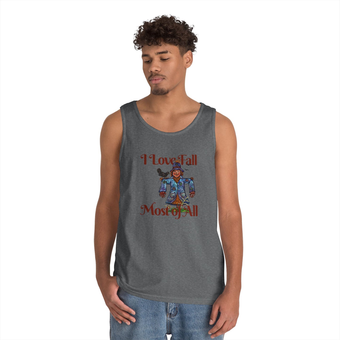 I Love Fall Most of All Unisex Heavy Cotton Tank Top