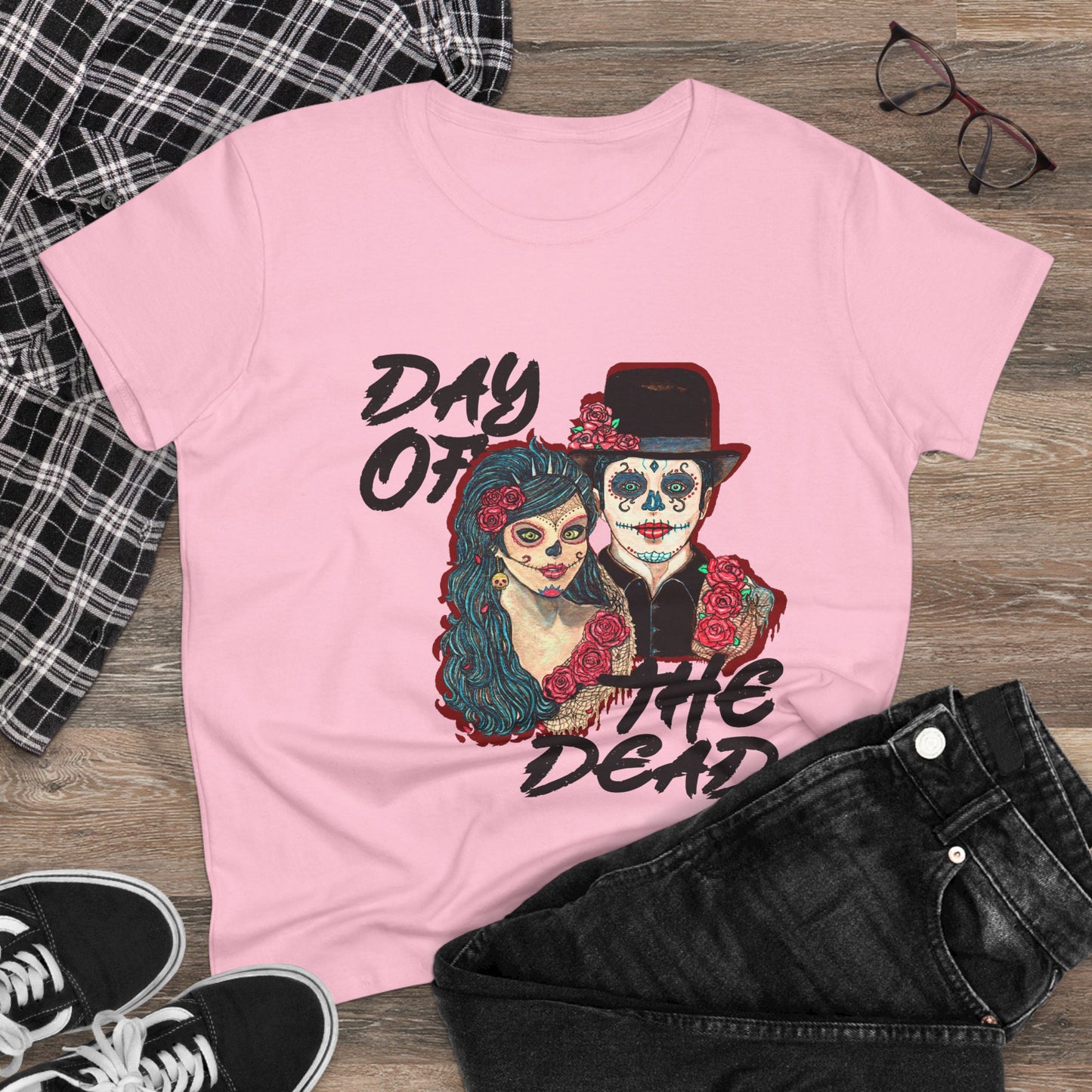 Day of the Dead Women's Midweight Cotton Tee