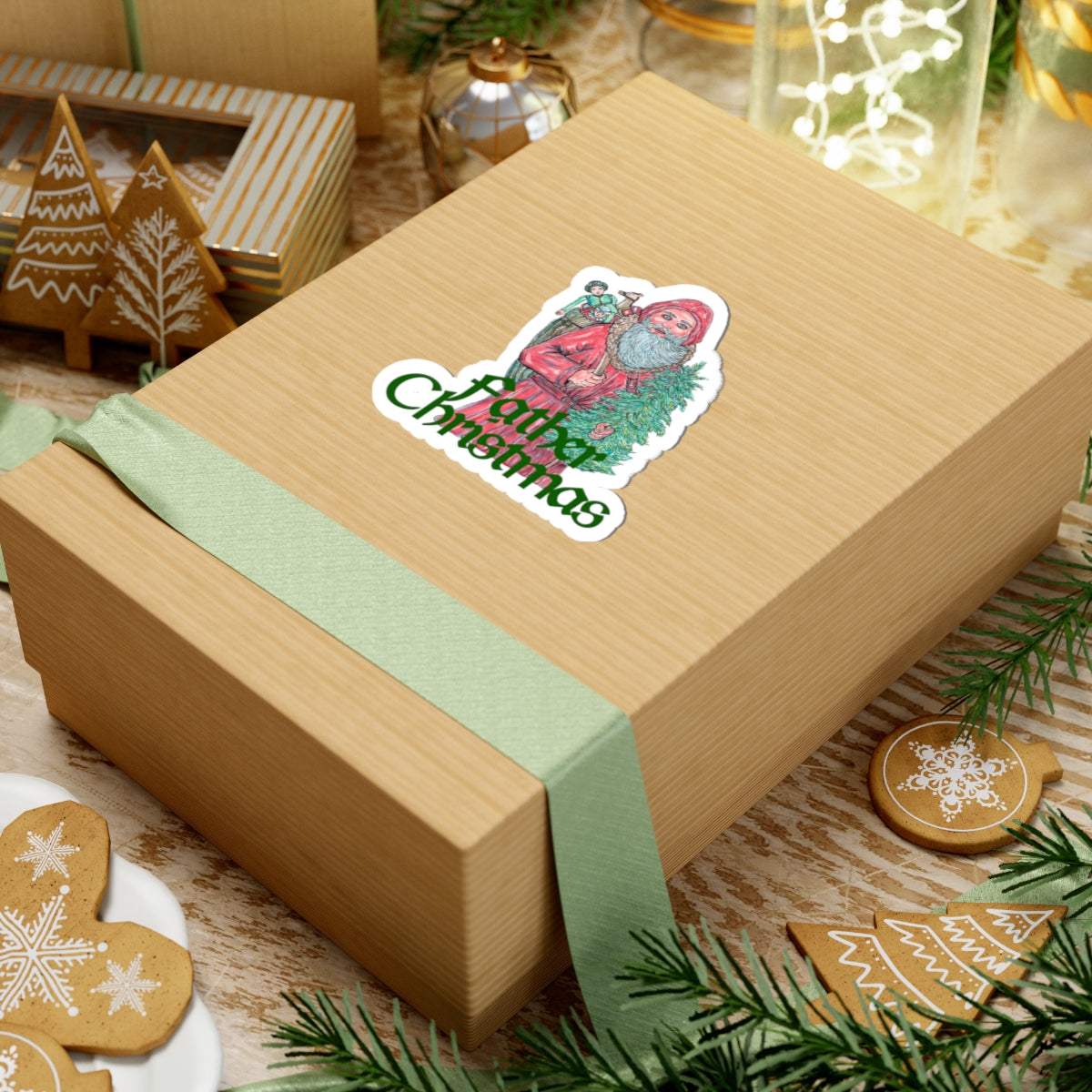 Father Christmas Kiss-Cut Stickers
