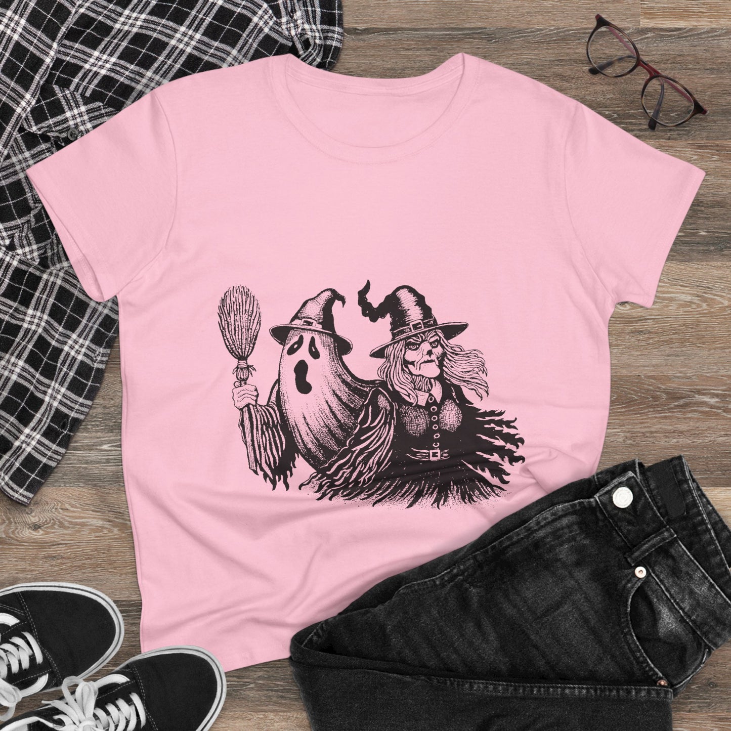 Witch and Ghost Women's Midweight Cotton Tee
