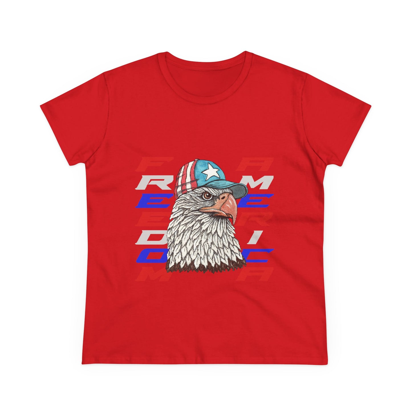 Freedom America Women's Midweight Cotton Tee