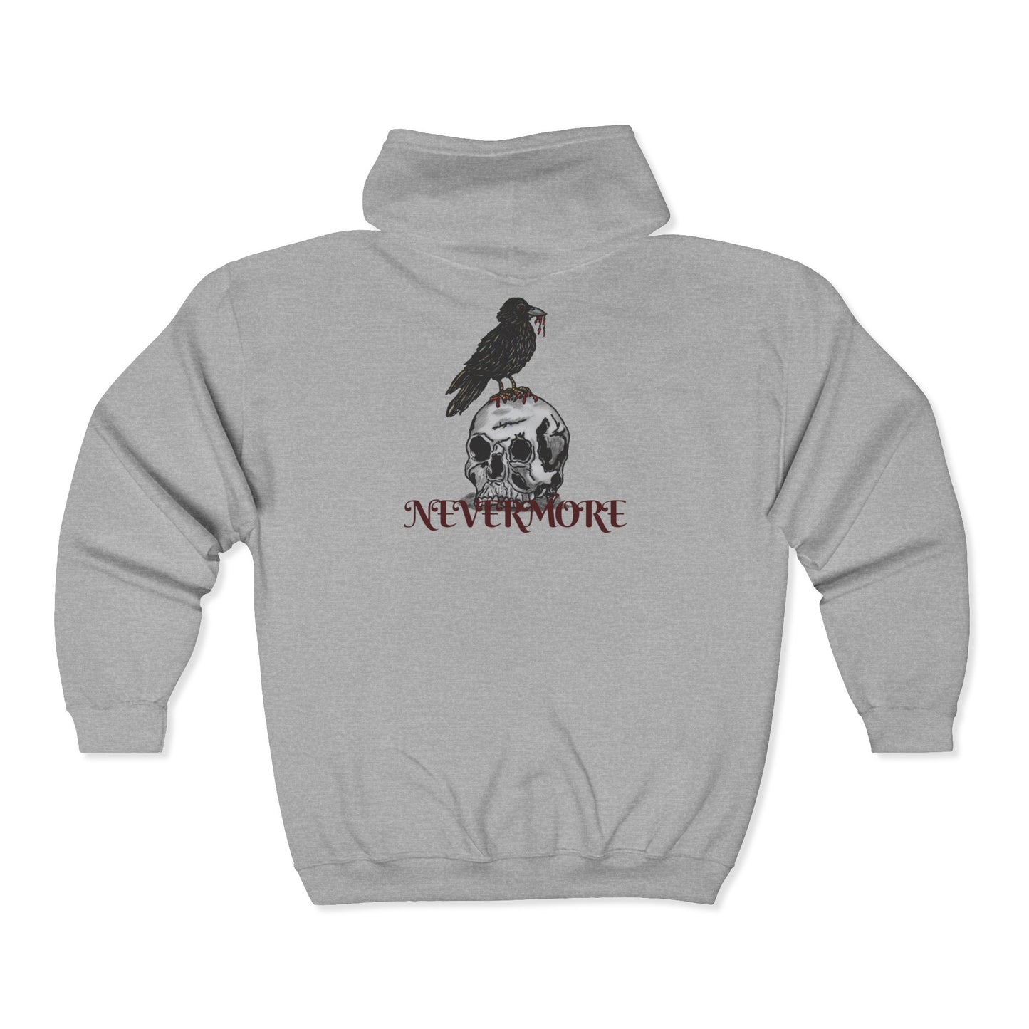 Nevermore Unisex Heavy Blend™ Full Zip Hooded Sweatshirt