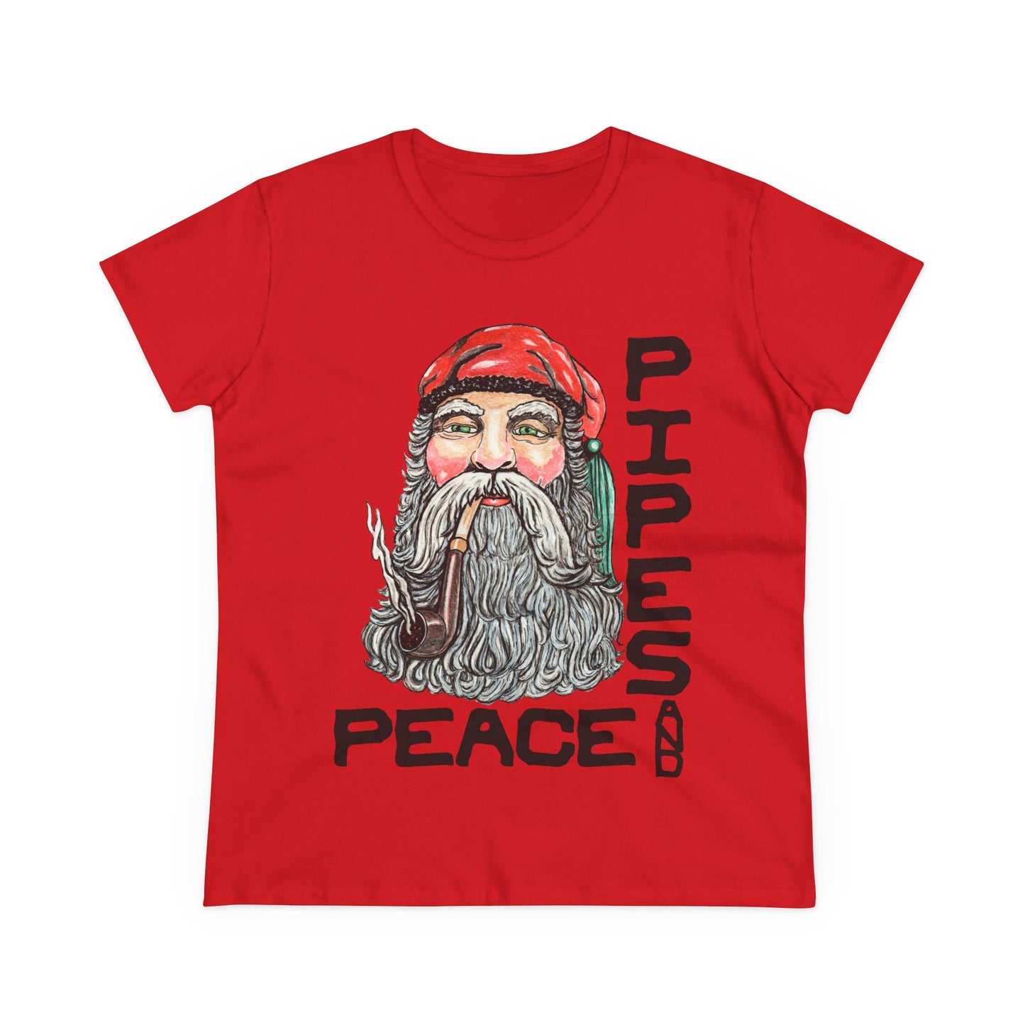 Pipes and Peace Women's Midweight Cotton Tee