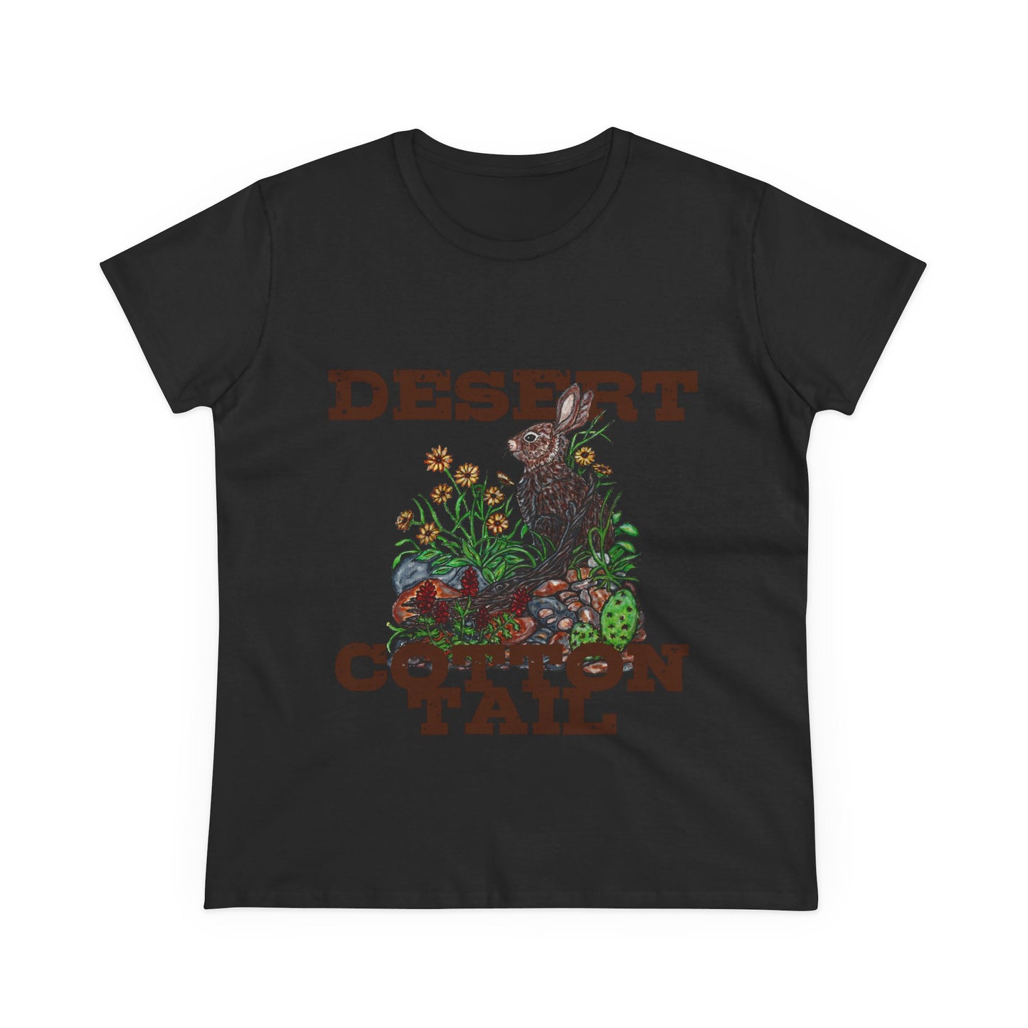 Desert Cottontail Women's Midweight Cotton Tee