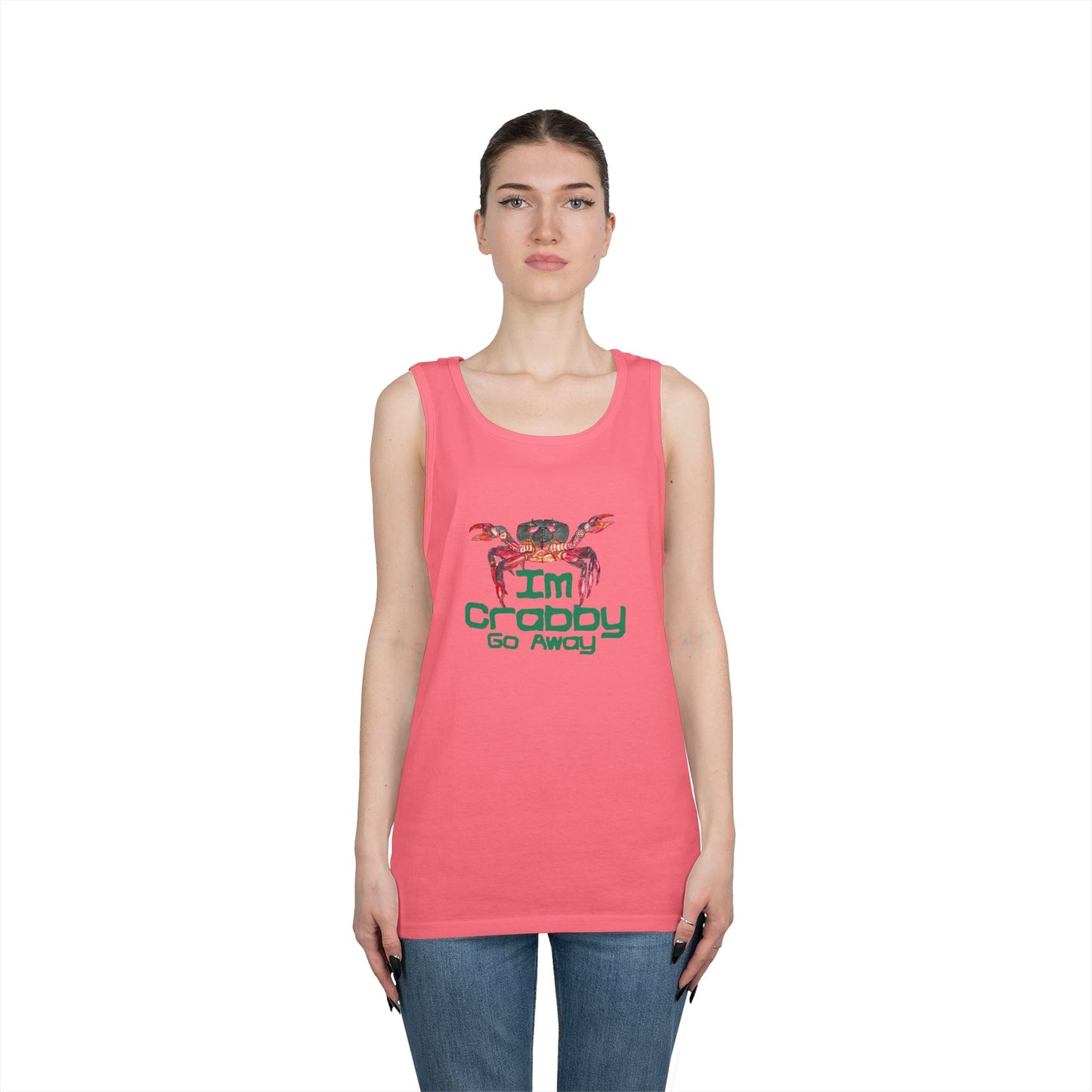 I'm Crabby Go Away Unisex Heavy Cotton Tank Top