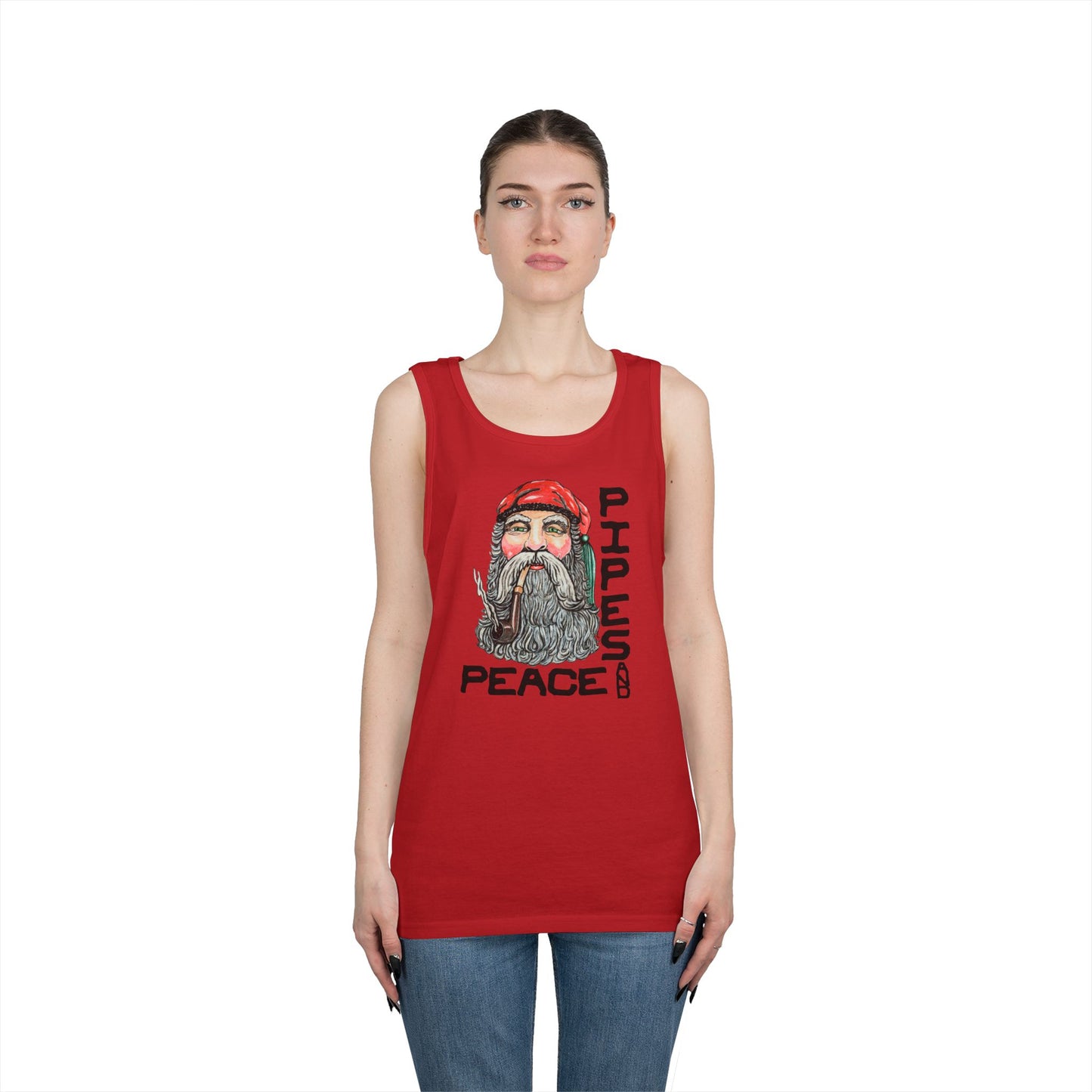 Pipes and Peace Unisex Heavy Cotton Tank Top