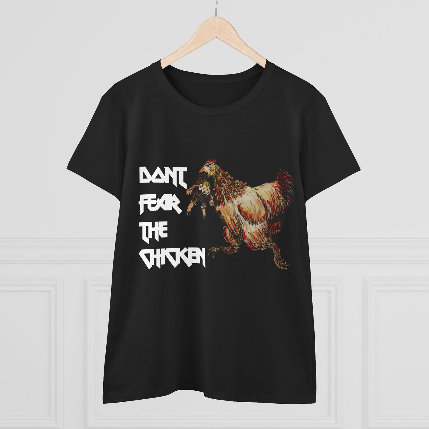 Don't Fear the Chicken Women's Midweight Cotton Tee