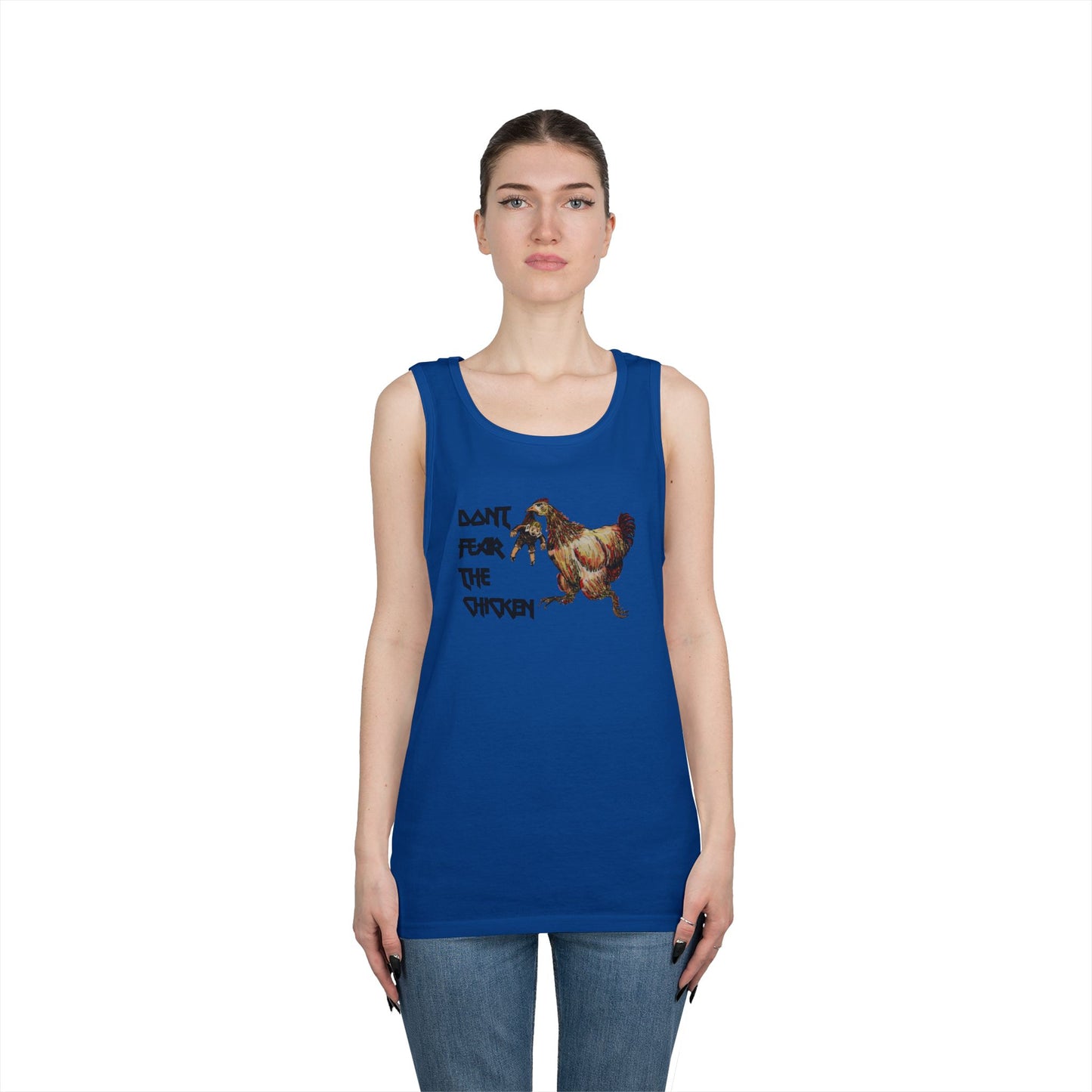 Don't Fear the Chicken Unisex Heavy Cotton Tank Top