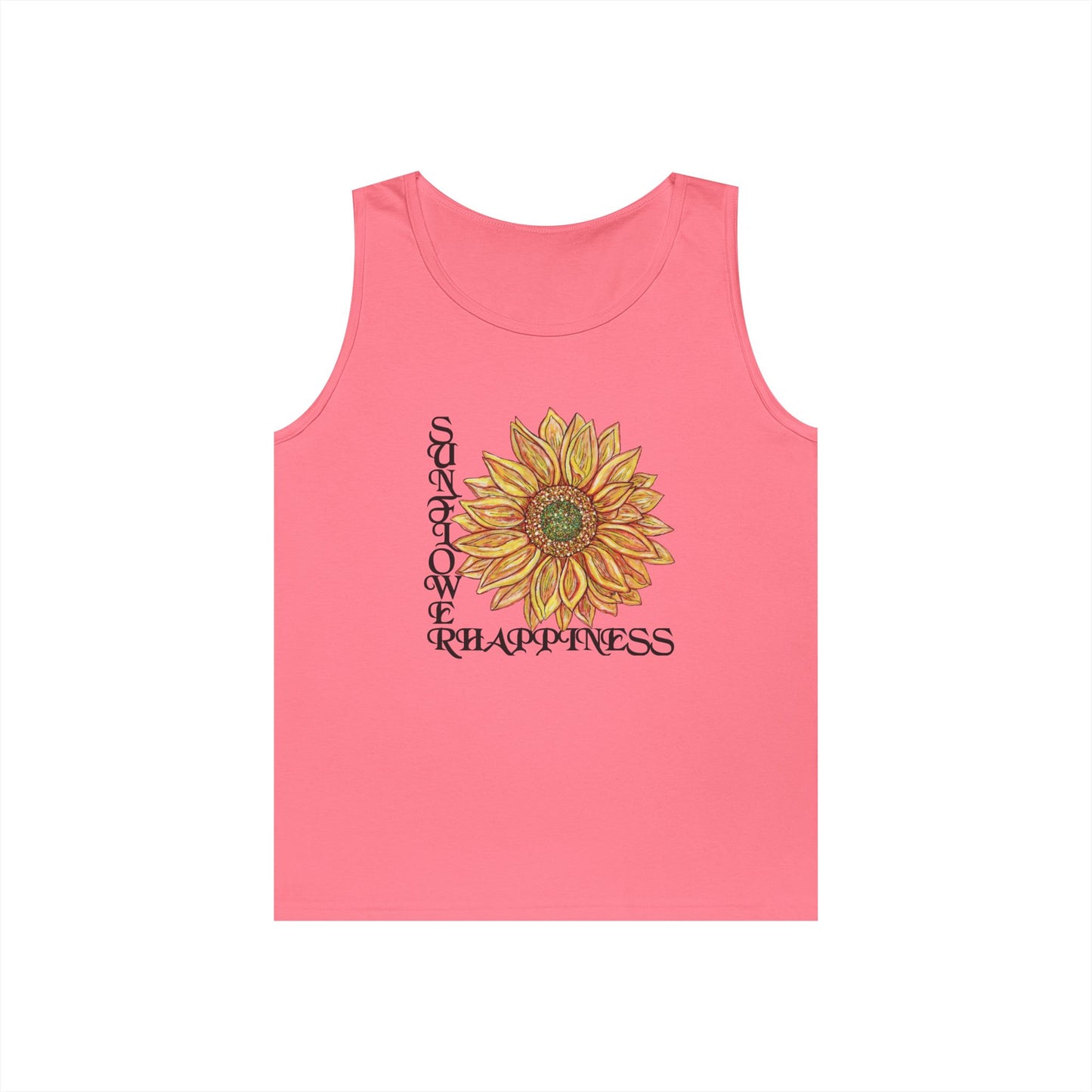 Sunflowers and Happiness Unisex Heavy Cotton Tank Top