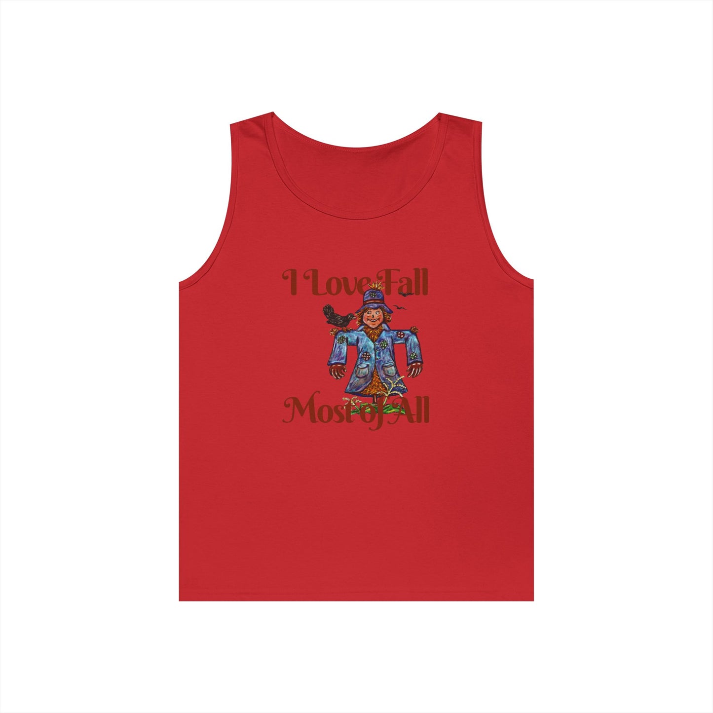 I Love Fall Most of All Unisex Heavy Cotton Tank Top