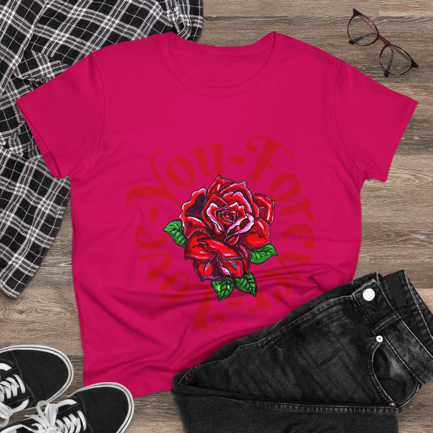 Love You Forever Women's Midweight Cotton Tee