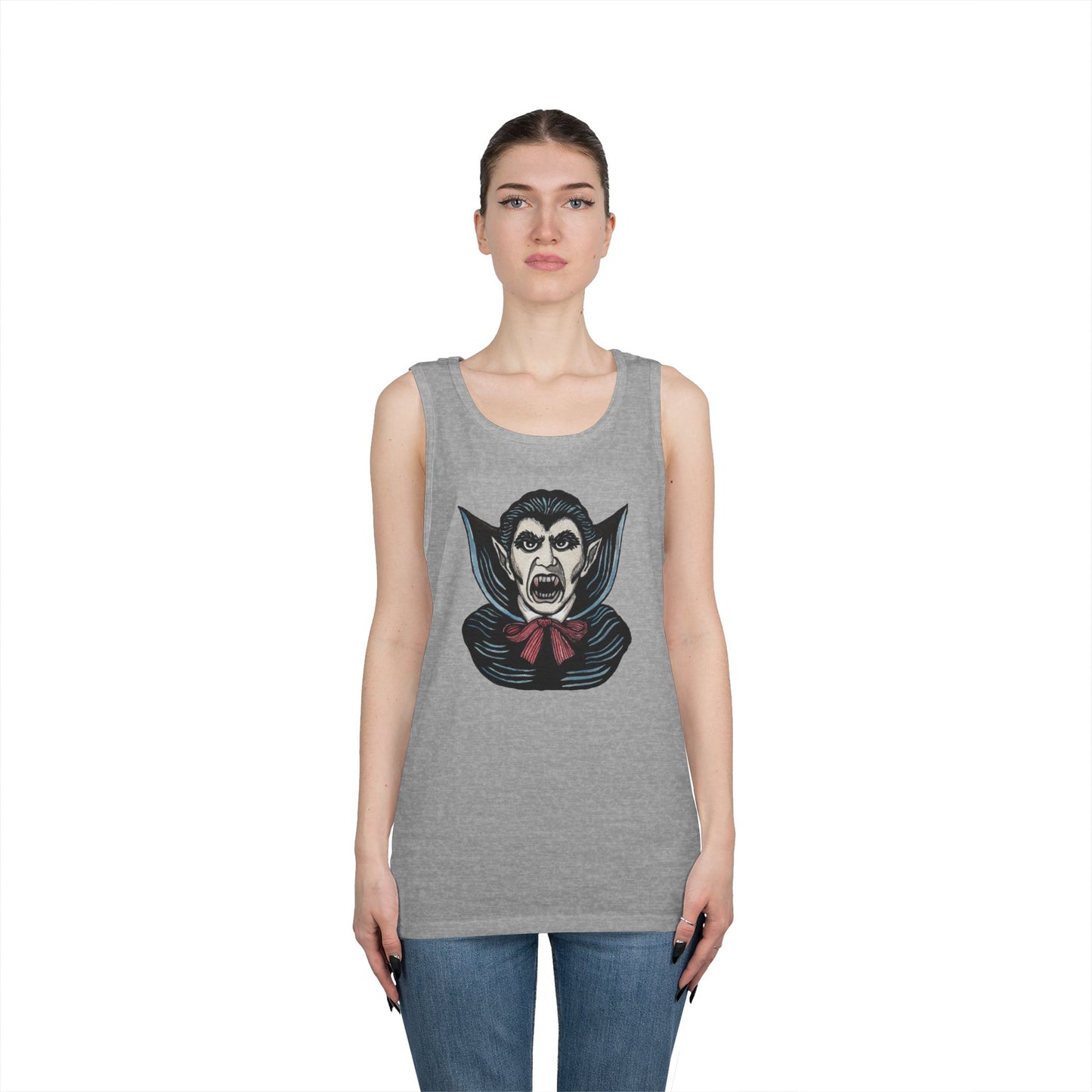 Dracula Unisex Heavy Cotton Tank Top