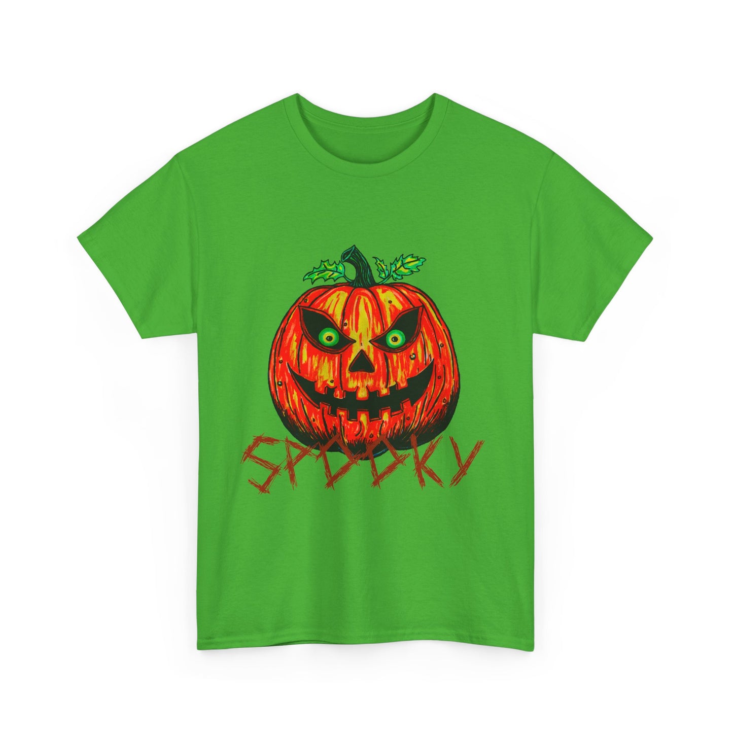 Spooky Jack-o-Lantern Unisex Heavy Cotton Tee
