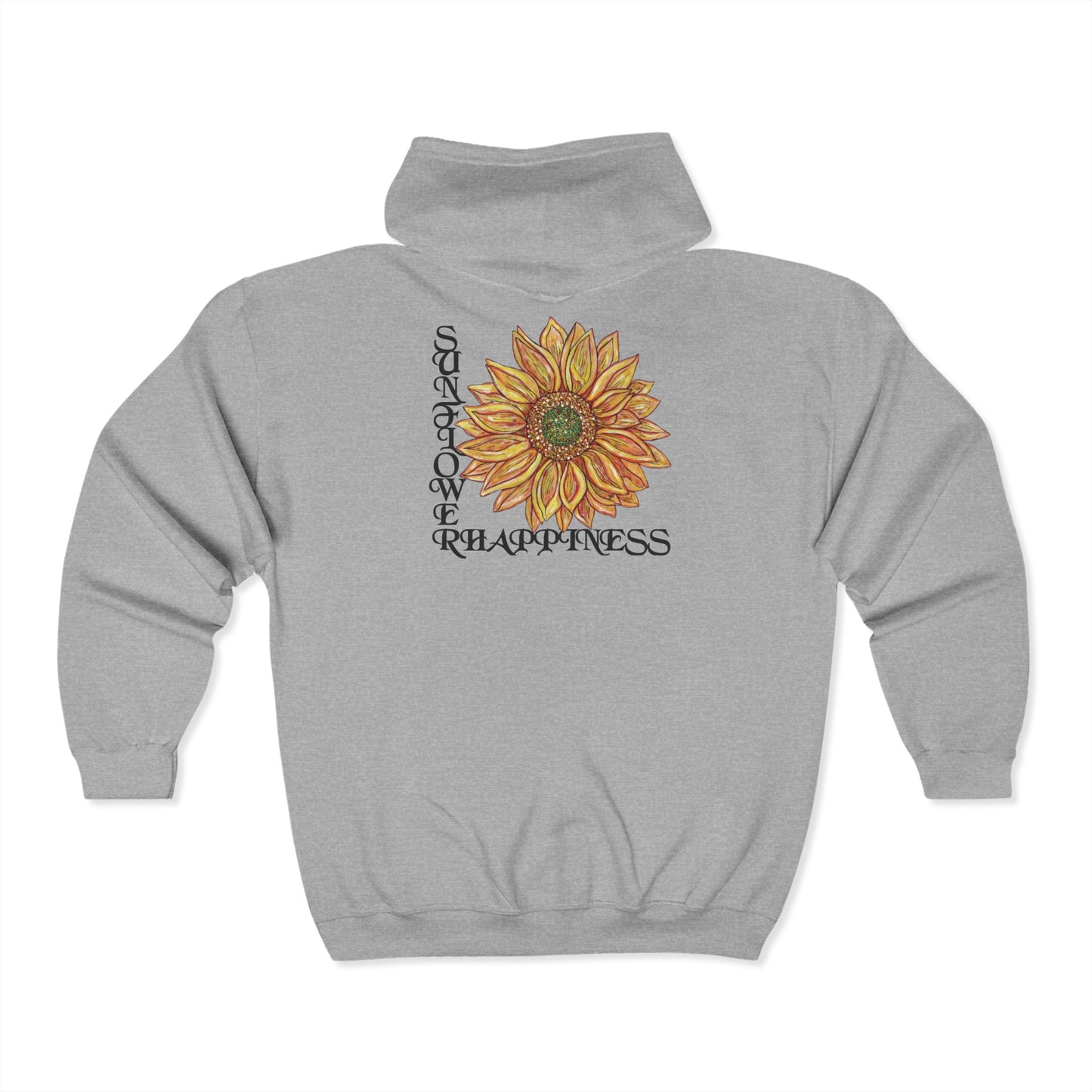 Sunflower and Happiness Unisex Heavy Blend™ Full Zip Hooded Sweatshirt