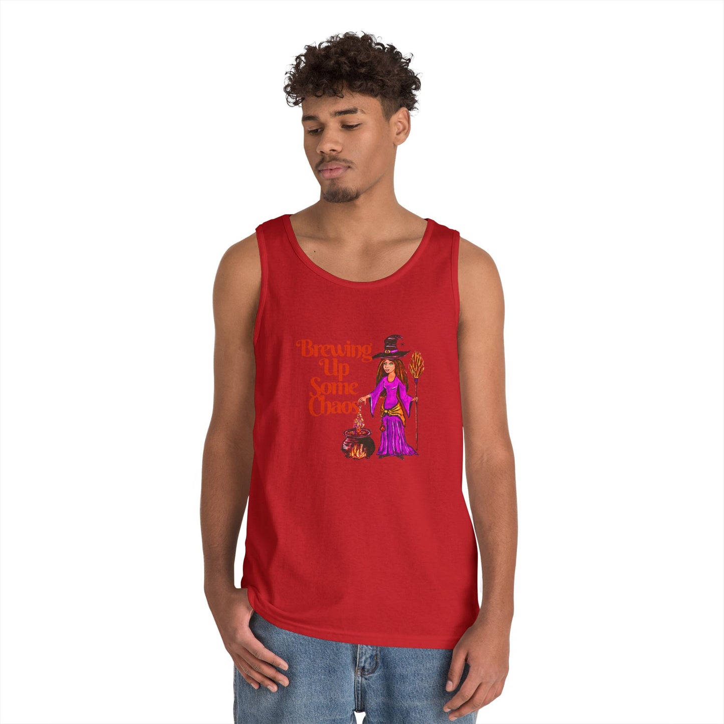 Brewing Up Some Chaos Unisex Heavy Cotton Tank Top
