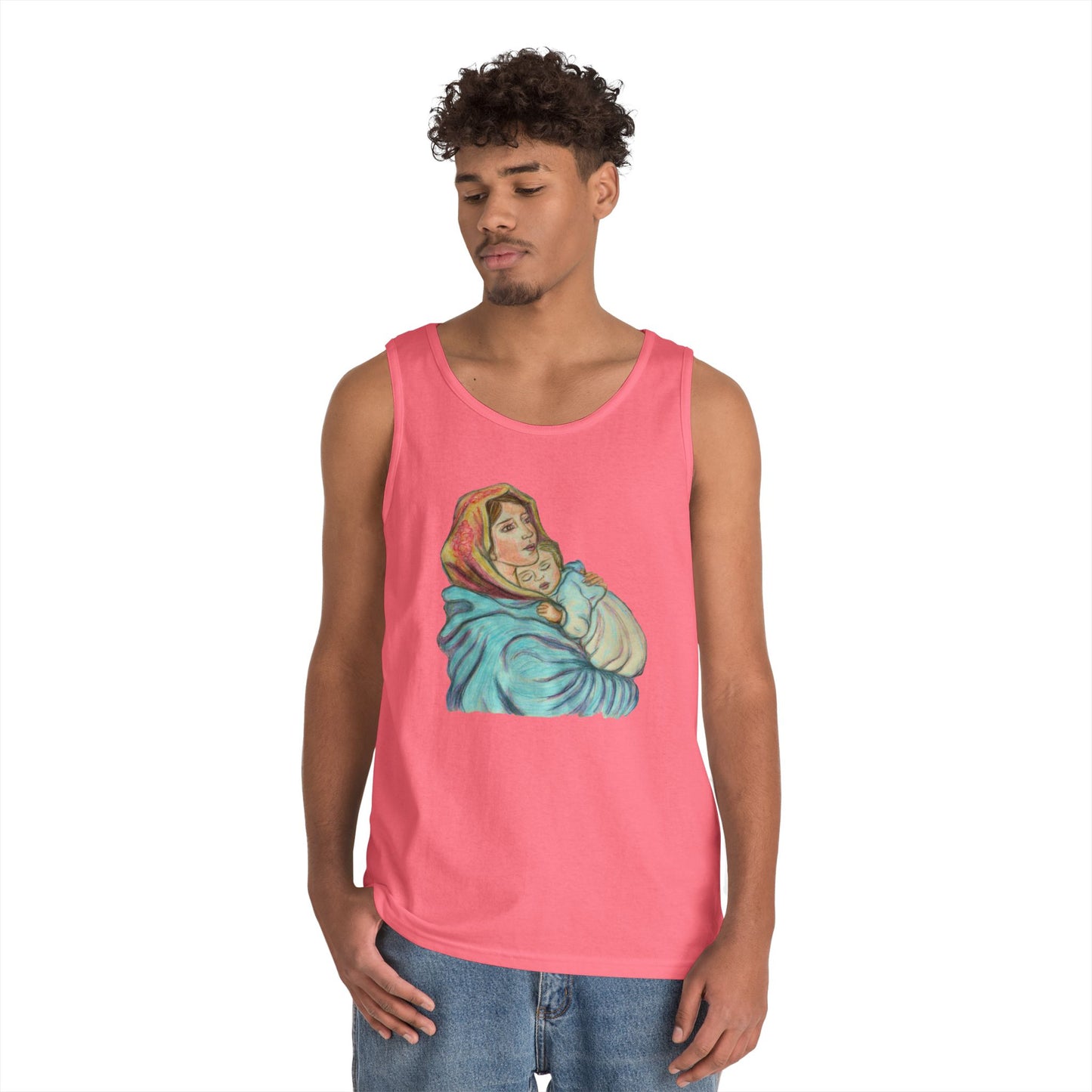 Mother and Child Unisex Heavy Cotton Tank Top