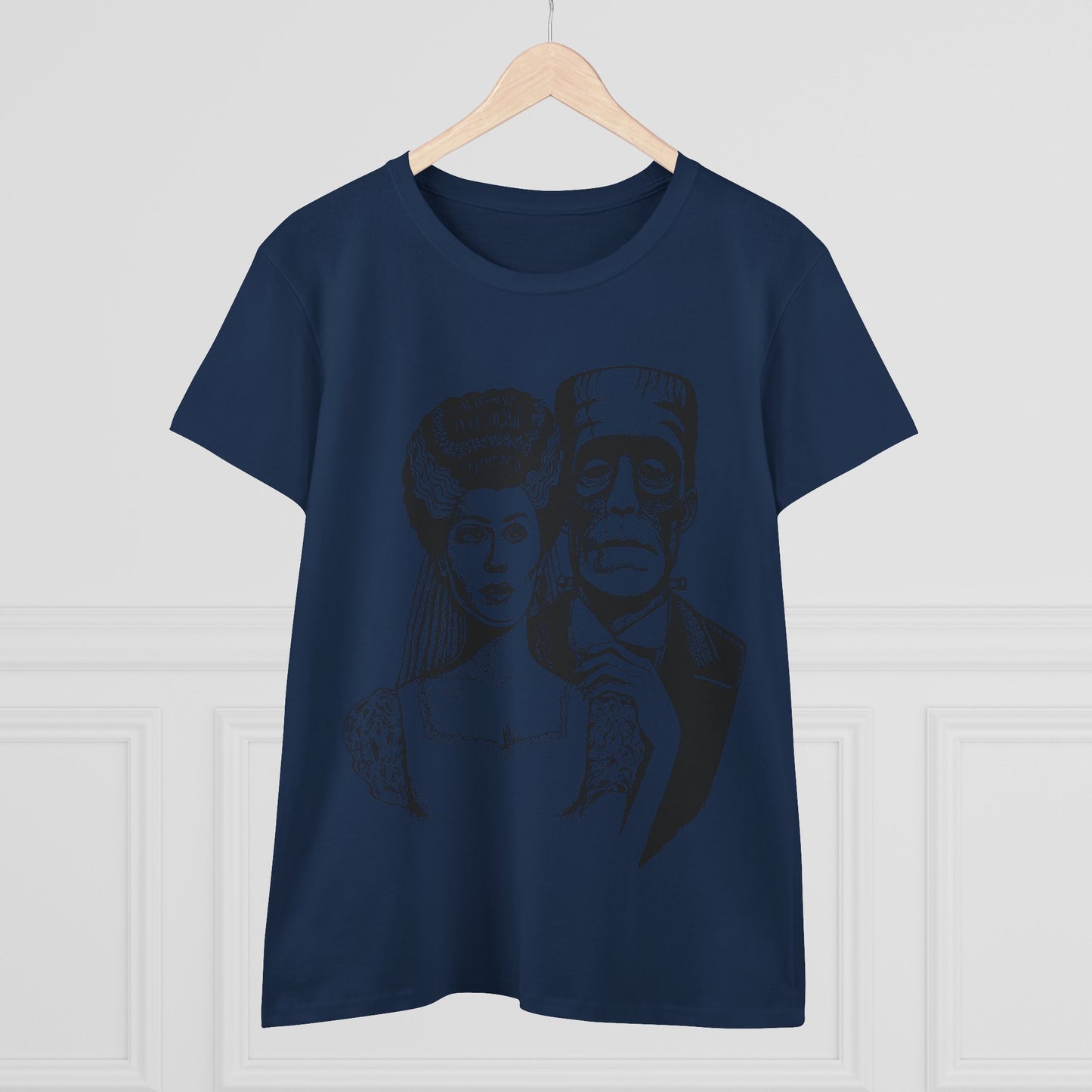 Frankenstein and Bride Women's Midweight Cotton Tee