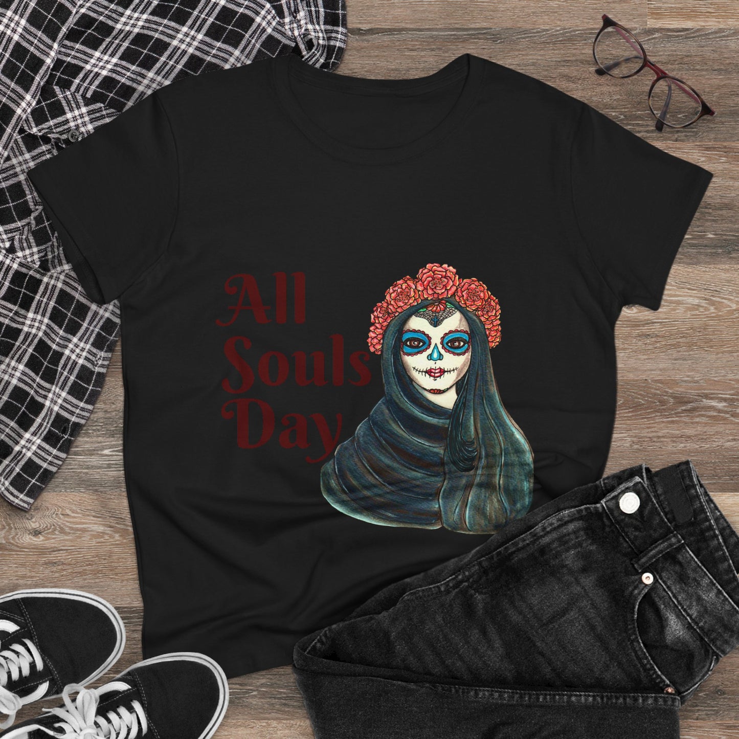 All Souls Day Women's Midweight Cotton Tee